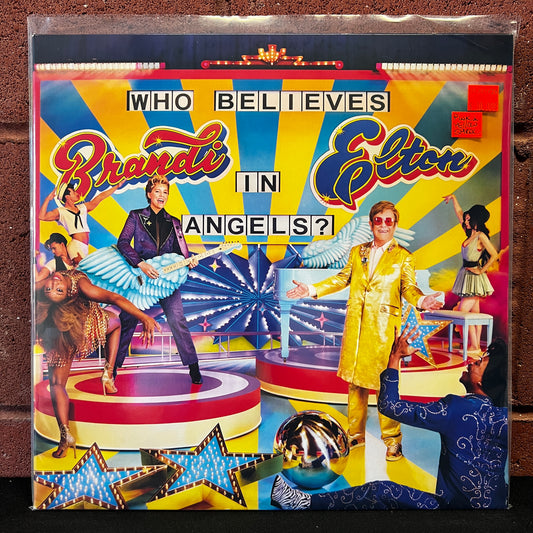 Used Vinyl: Elton John & Brandi Carlile ‎"Who Believes In Angels?" LP (2025 Press - Pink & Yellow Spiral Vinyl)