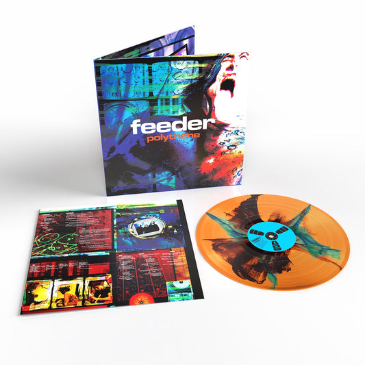 PRE-ORDER: Feeder "Polythene (30th Anniversary)" LP (Transparent Orange/Black/Blue Vinyl)