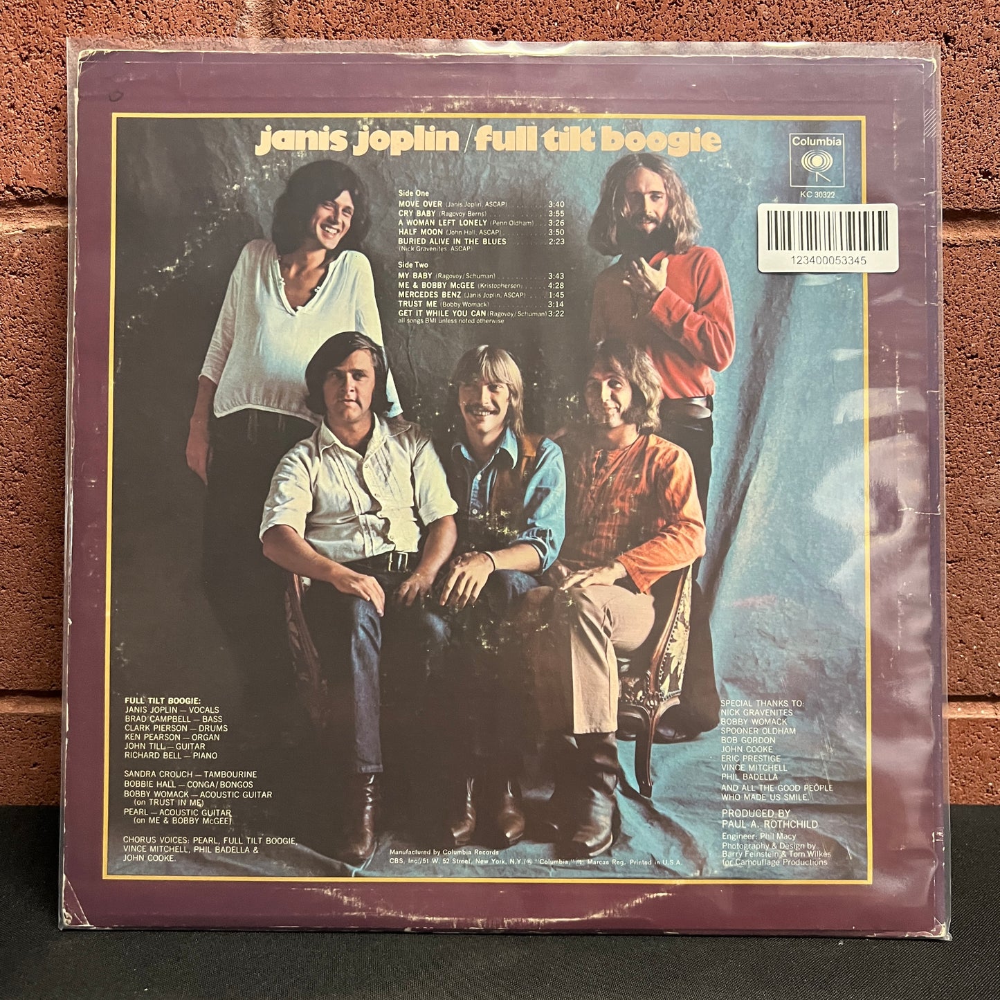 Used Vinyl: Janis Joplin "Pearl" LP (1970's pressing)