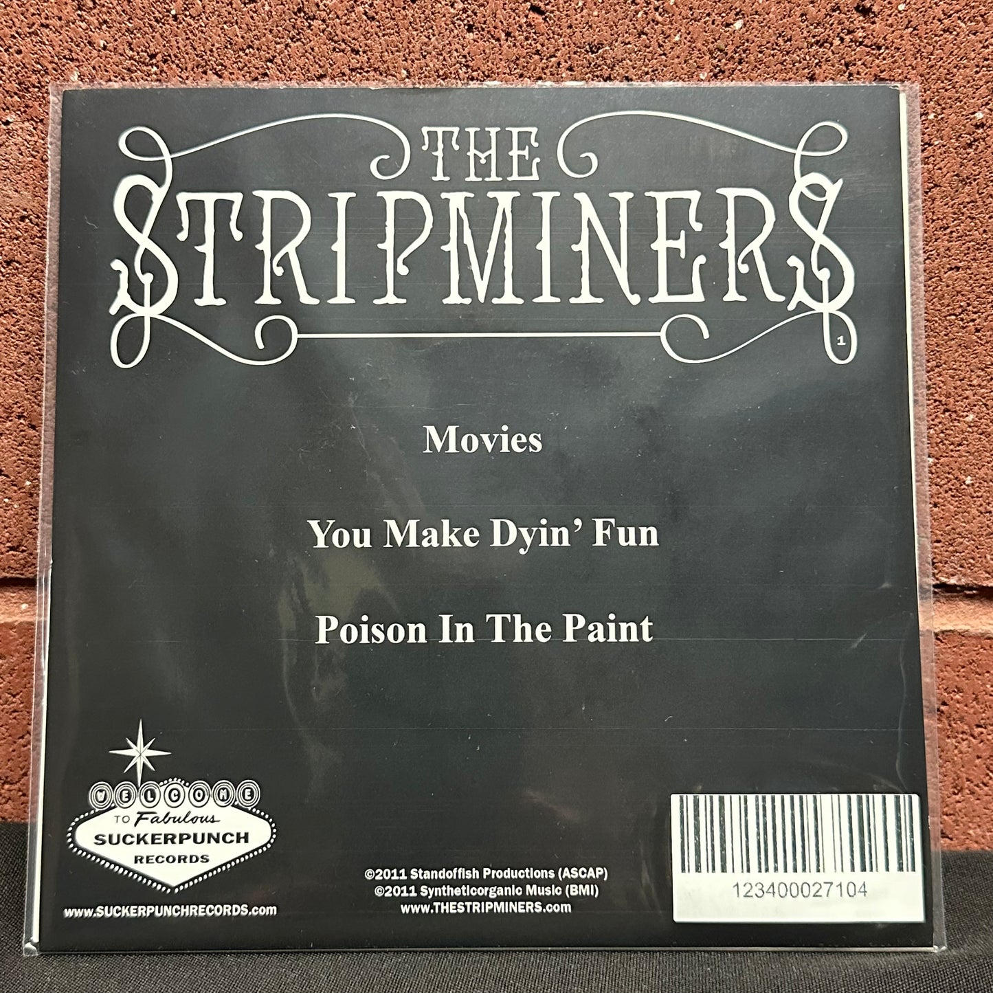 Used Vinyl:  The Stripminers ”Movies” 7" (White vinyl)