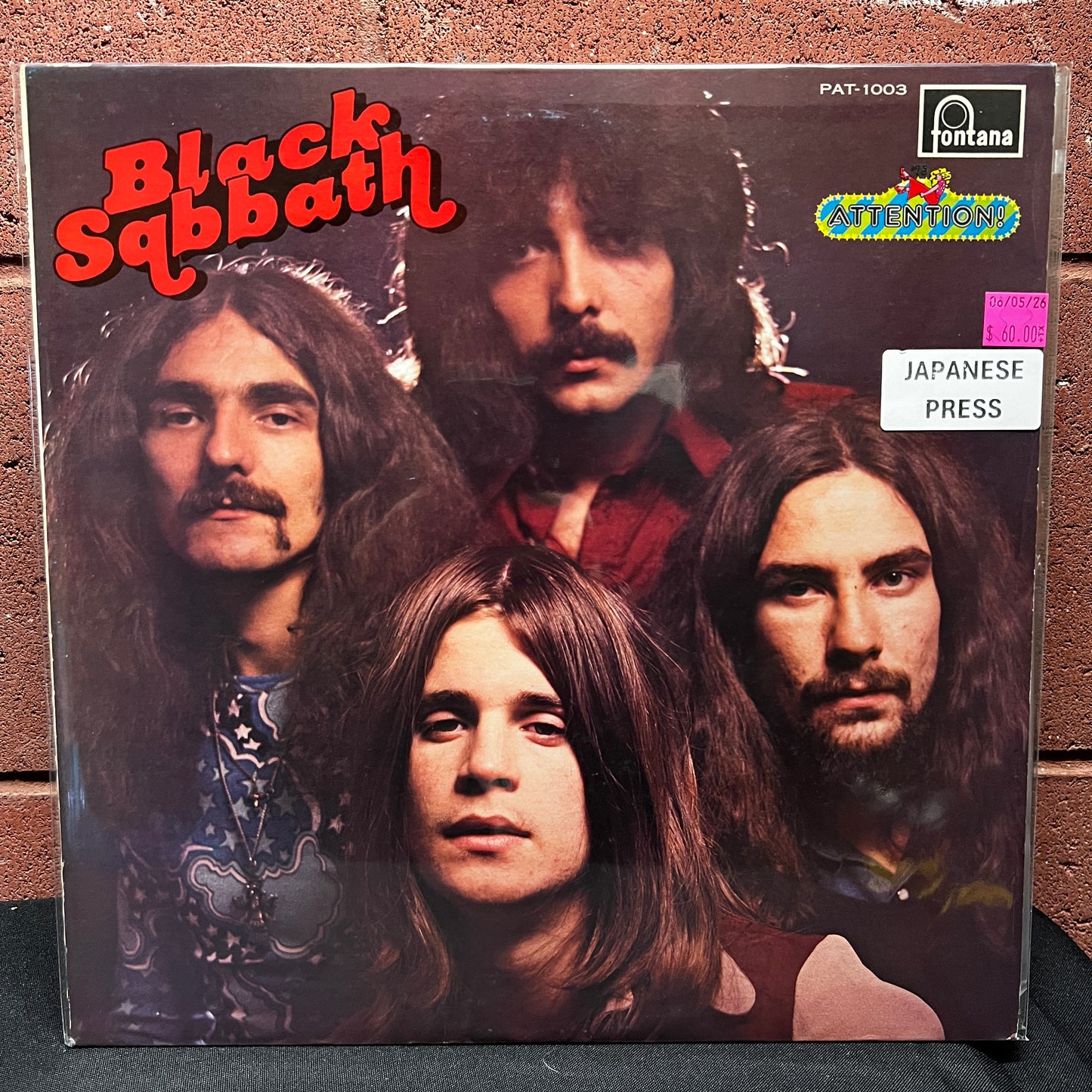 Used Vinyl: Black Sabbath "Attention!" LP (1975 Japanese Issue)
