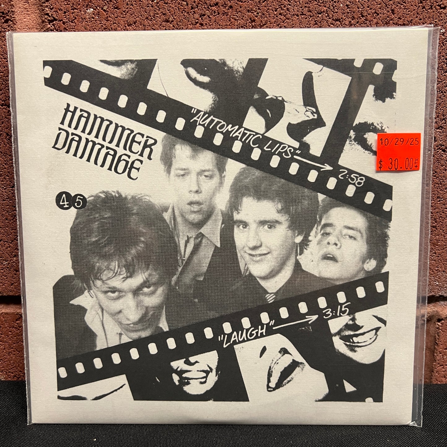 Used Vinyl: Hammer Damage "Automatic Lips / Laugh" 7" (2011 Press)