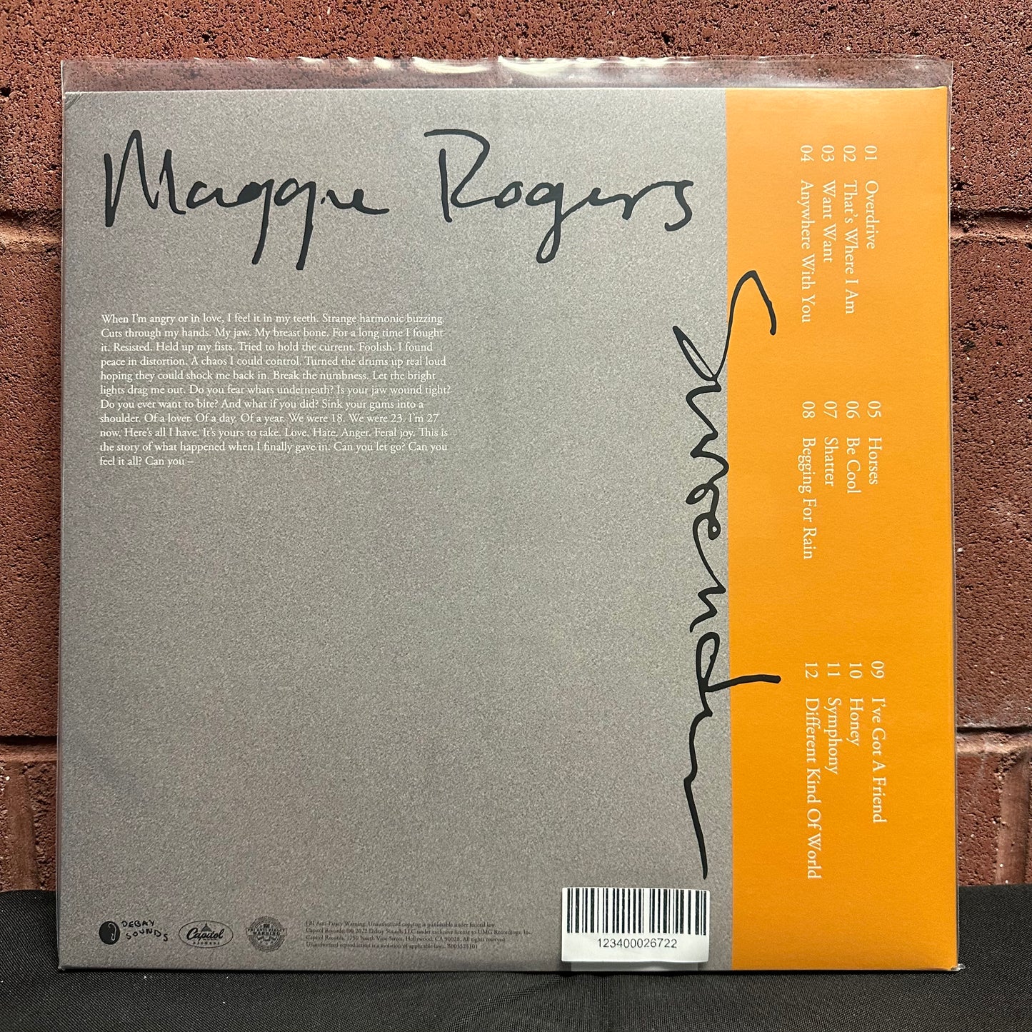 Used Vinyl:  Maggie Rogers ”Surrender” LP (Orange Vinyl)