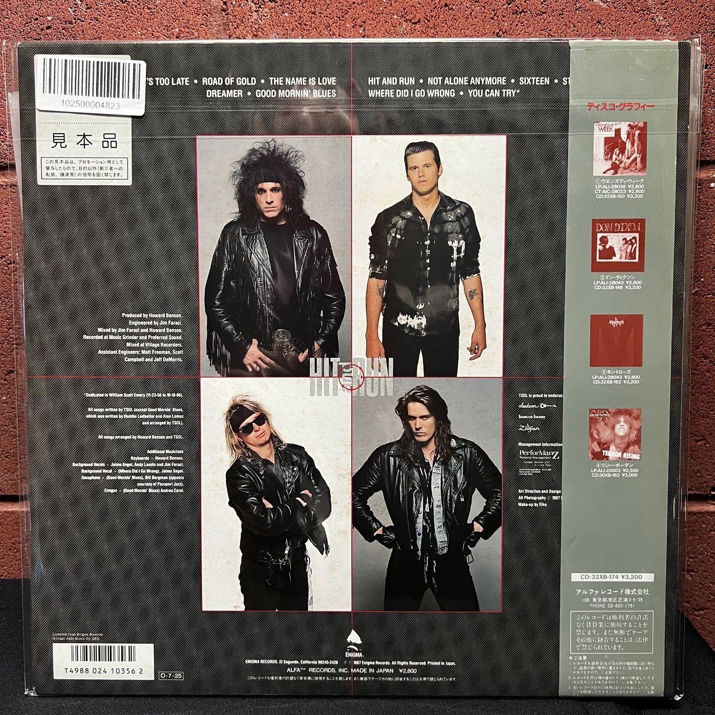 Used Vinyl: T.S.O.L. "Hit And Run" LP (1987 Japanese Promo Copy)