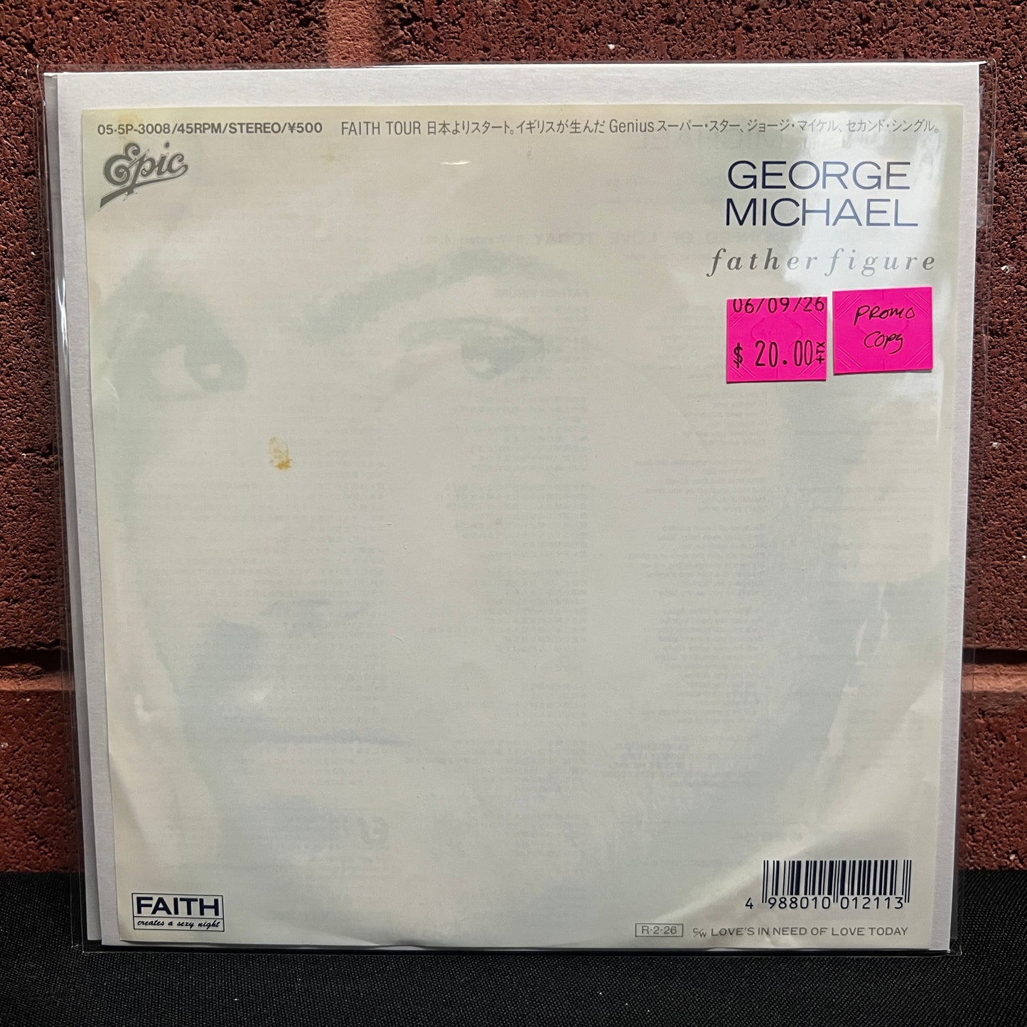 Used Vinyl: George Michael "Father Figure / Love's In Need Of Love Today" (Japanese Promo Copy)