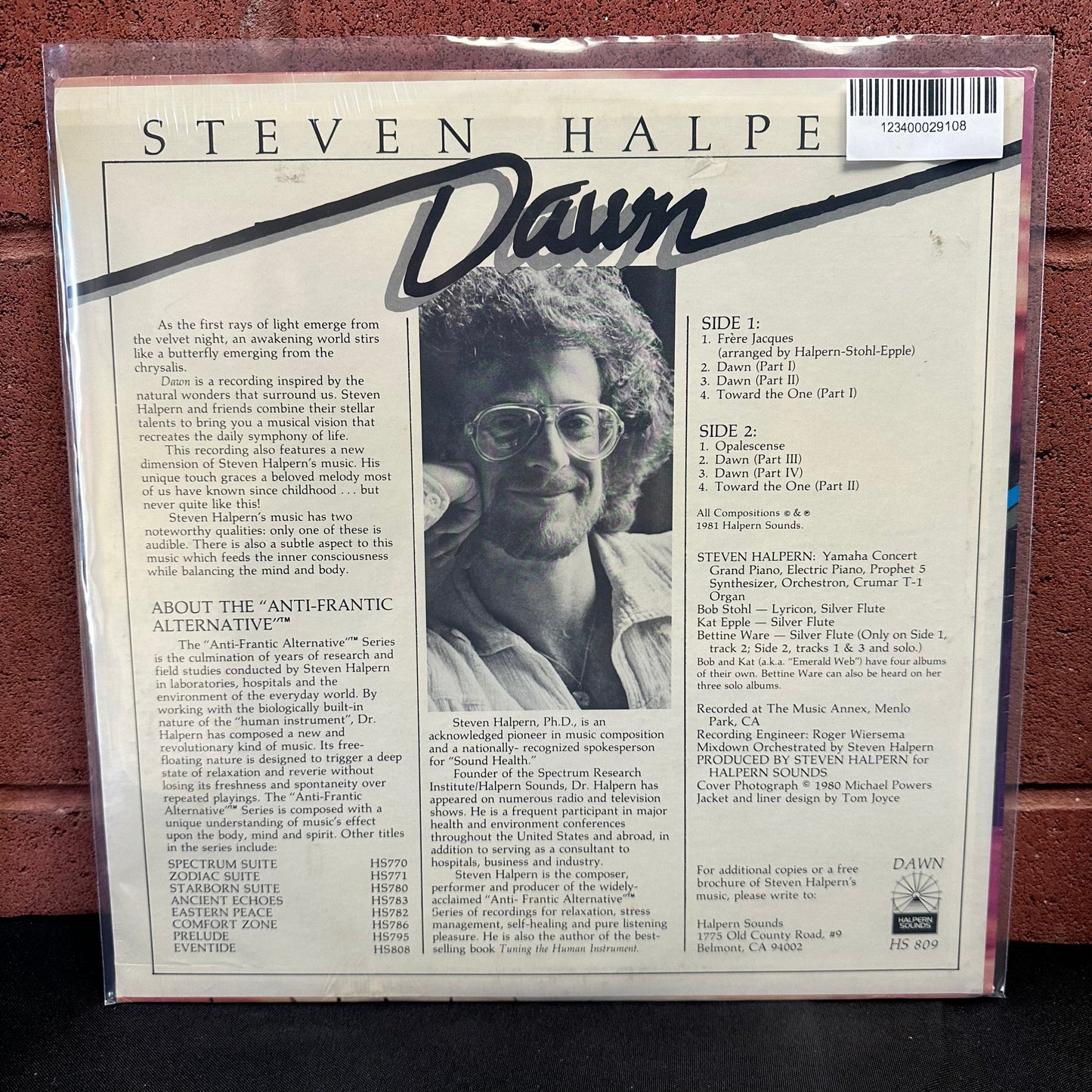 Used Vinyl:  Steven Halpern ”Dawn” LP