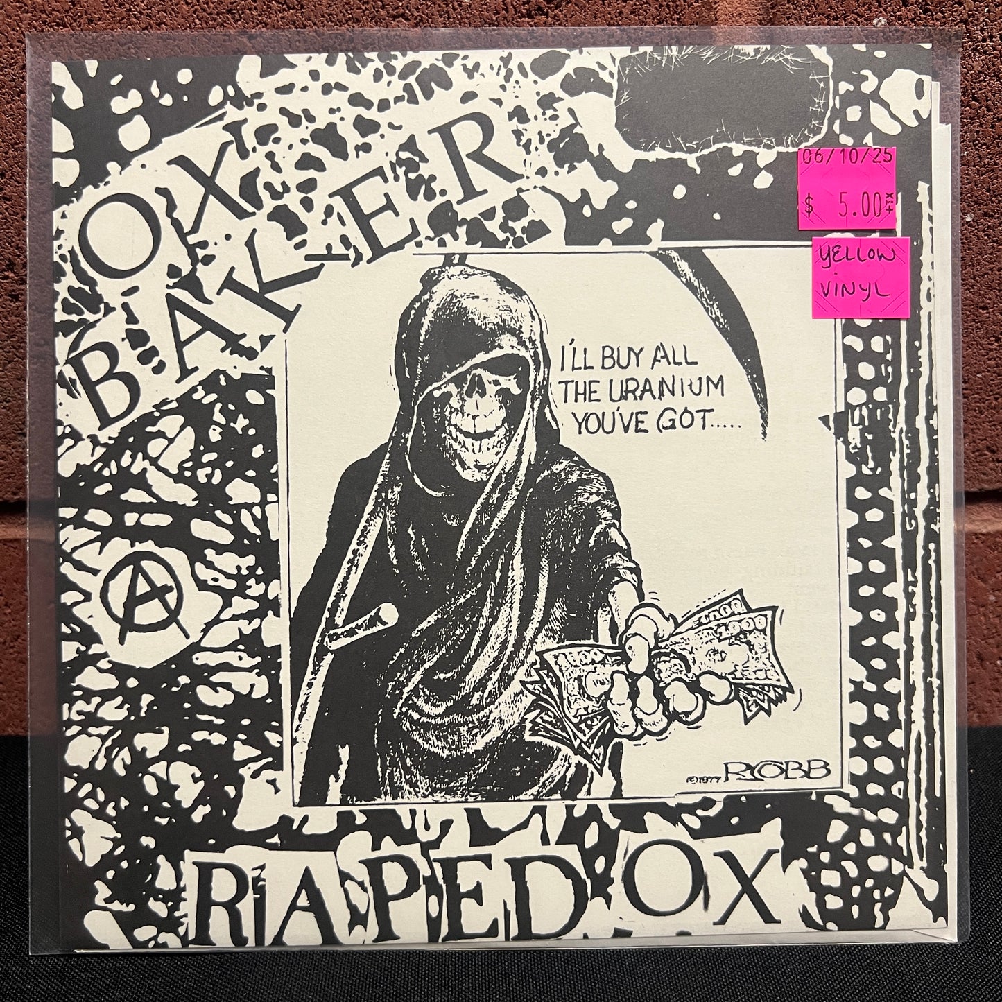 Used Vinyl: Ox Baker "Raped Ox" 7" (Yellow Vinyl)