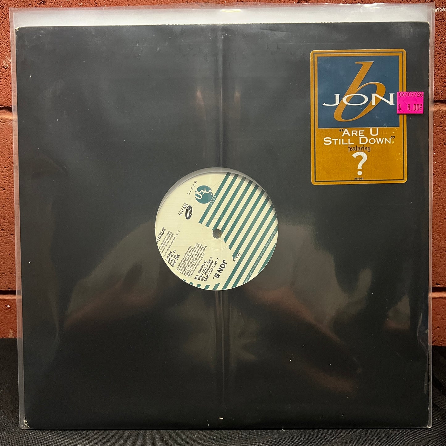 Used Vinyl: Jon B "Are U Still Down?" 12" (1997 Promo Press)