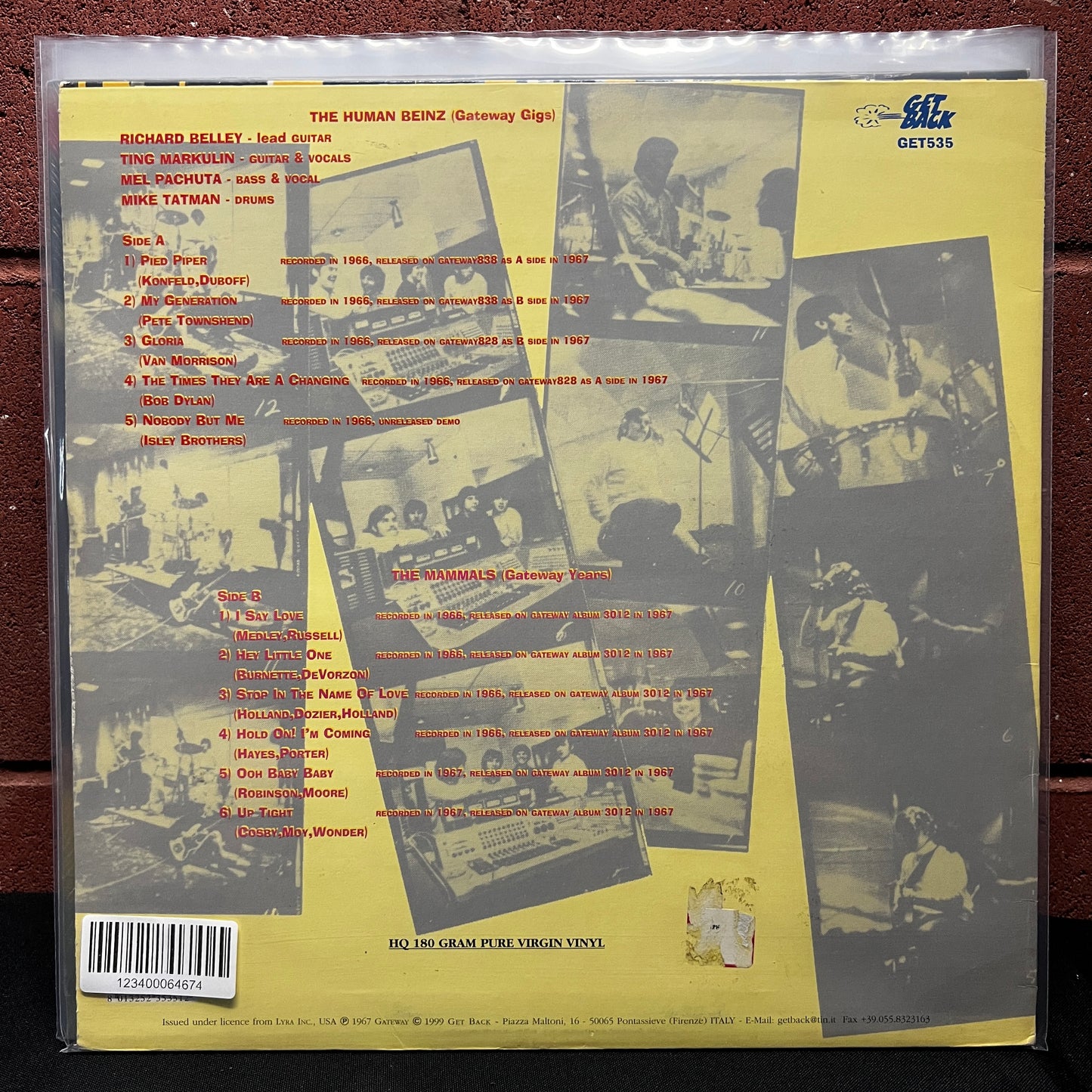 Used Vinyl: The Human Beinz & The Mammals "Split" LP (1999 180g Italian Press)
