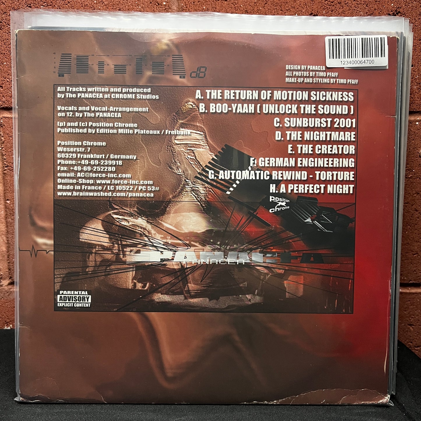 Used Vinyl: Panacea ‎"German Engineering" 4x12" (2001 German Press)