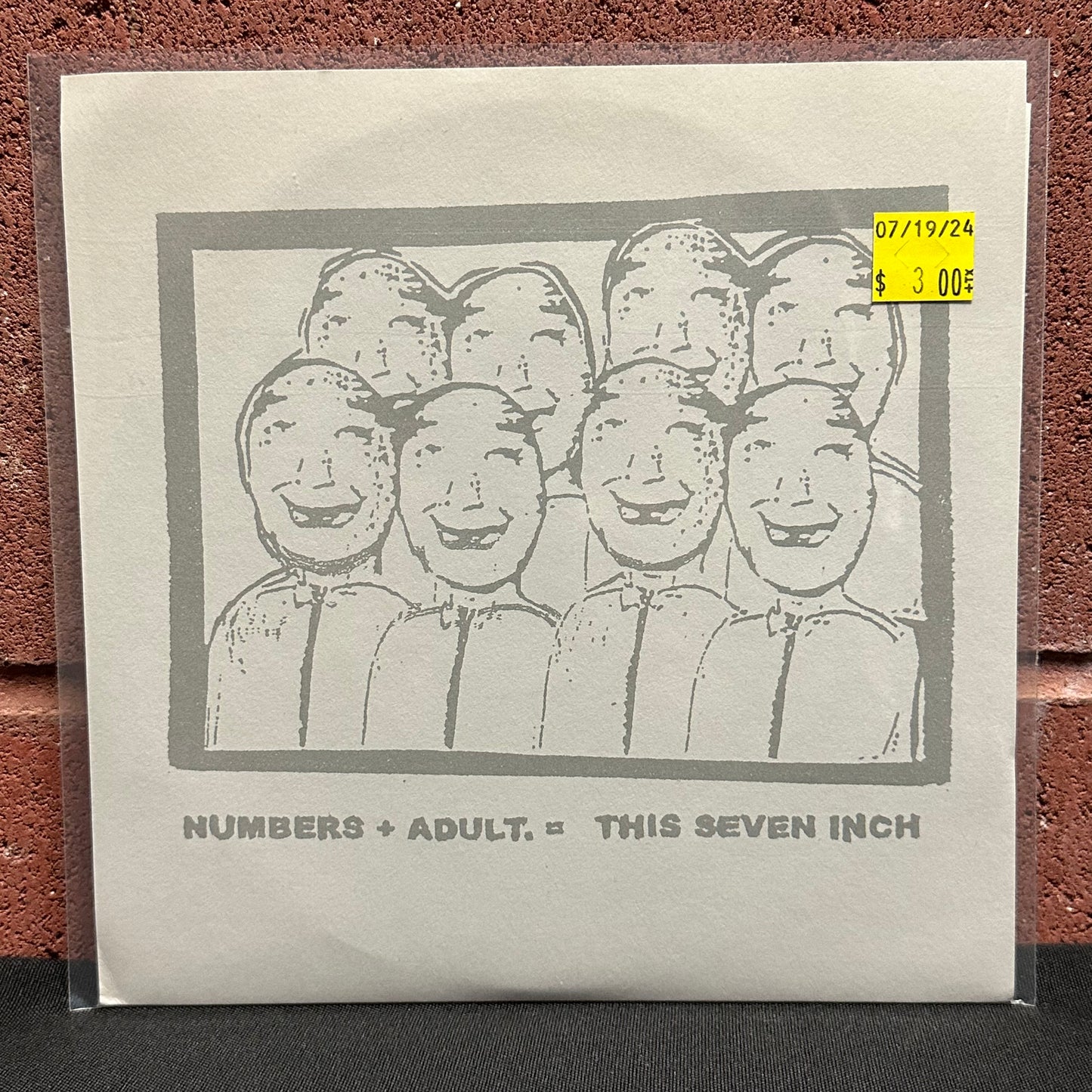 Used Vinyl:  Numbers / ADULT. ”This Seven Inch” 7"