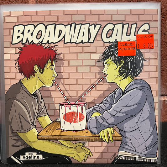 Used Vinyl: Broadway Calls / Teenage Bottlerocket "Split" 7" (Clear w/Red, White & Black Splatter Vinyl)