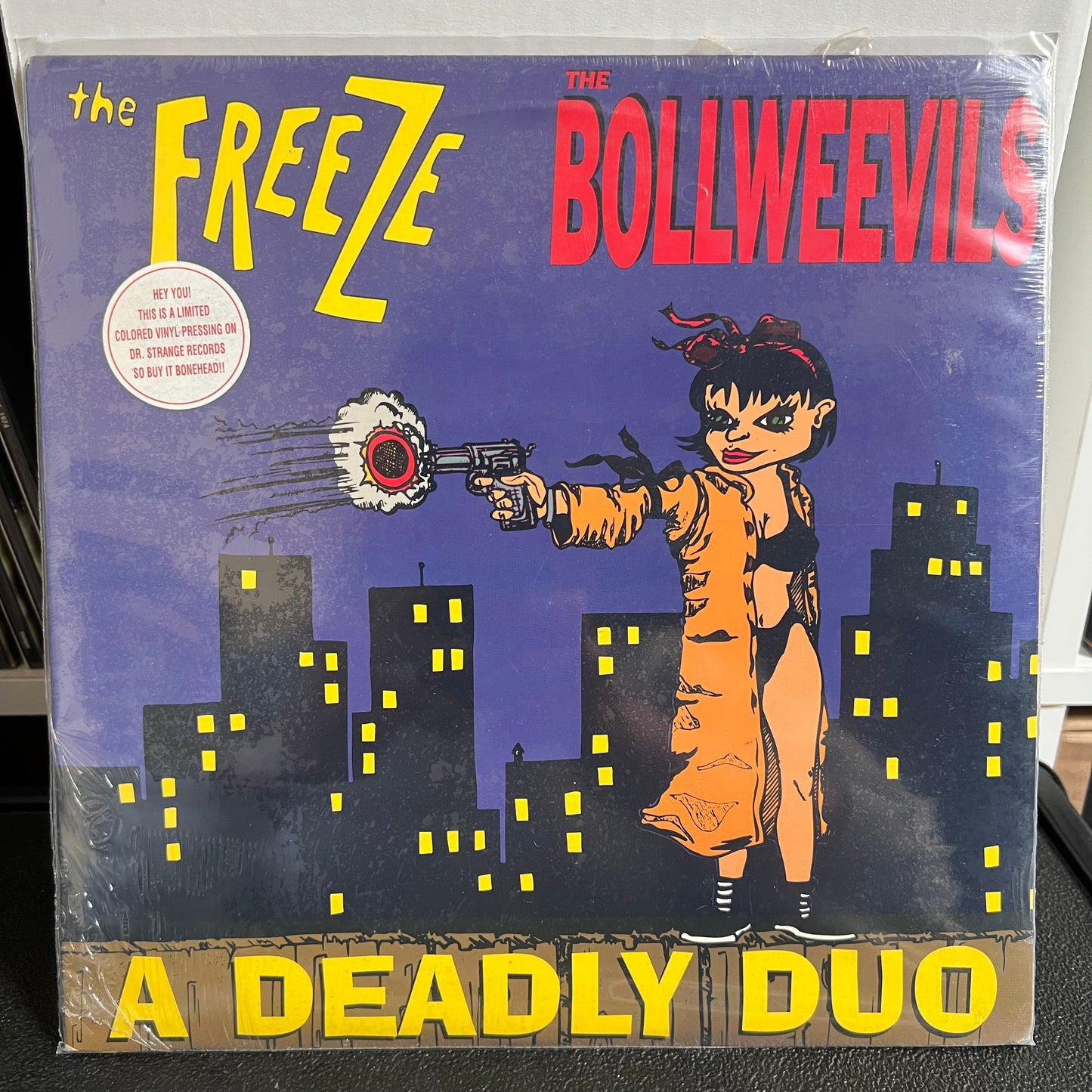 Used Vinyl: The Freeze / The Bollweevils "A Deadly Duo" 10" (Peach Color Vinyl In Shrink)