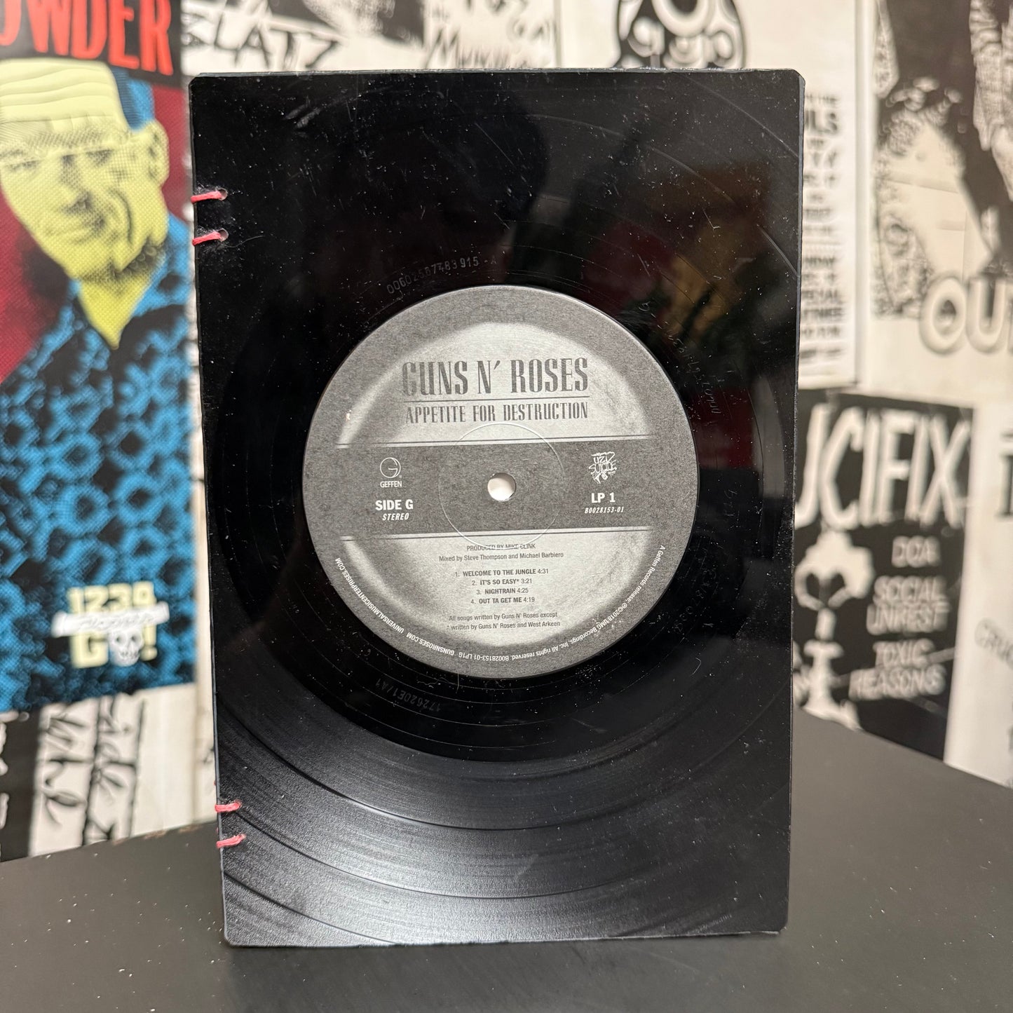 Guns N' Roses + Girlschool Recycled Vinyl Journal