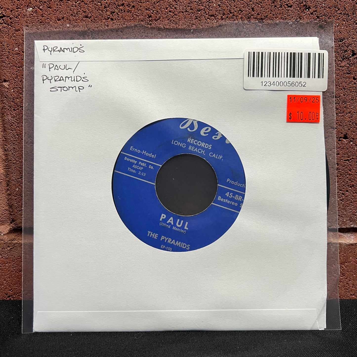 Used Vinyl: The Pyramids "Paul / Pyramid's Stomp" 7"