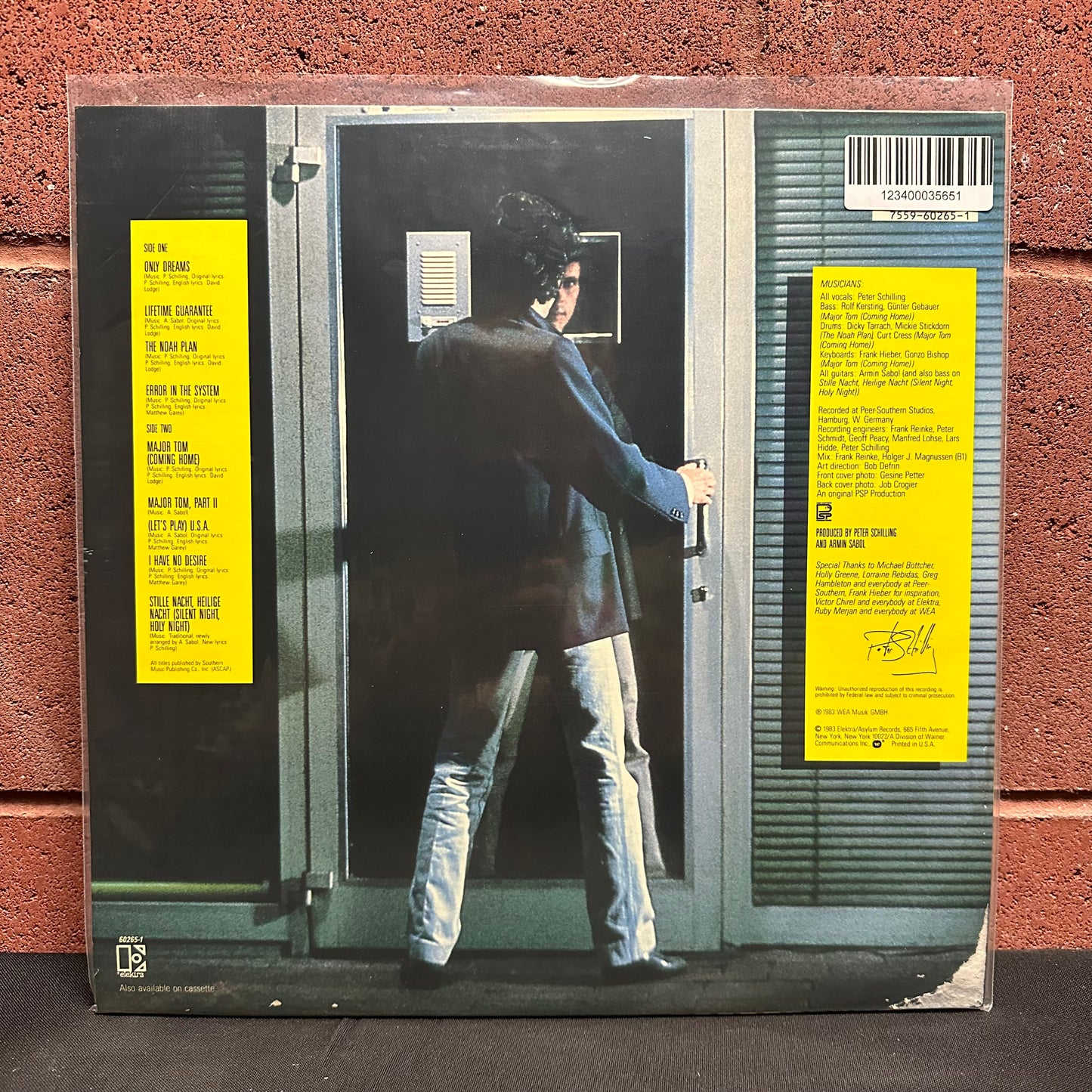 Used Vinyl:  Peter Schilling ”Error In The System” LP