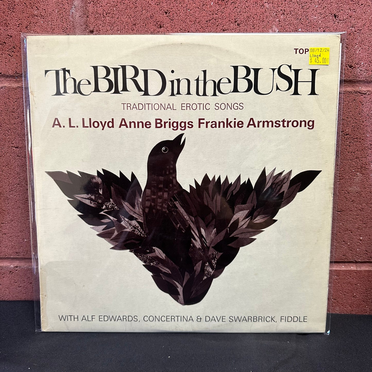 Used Vinyl:  A. L. Lloyd, Anne Briggs, Frankie Armstrong with Alf Edwards and Dave Swarbrick ”The Bird In The Bush (Traditional Erotic Songs)” LP