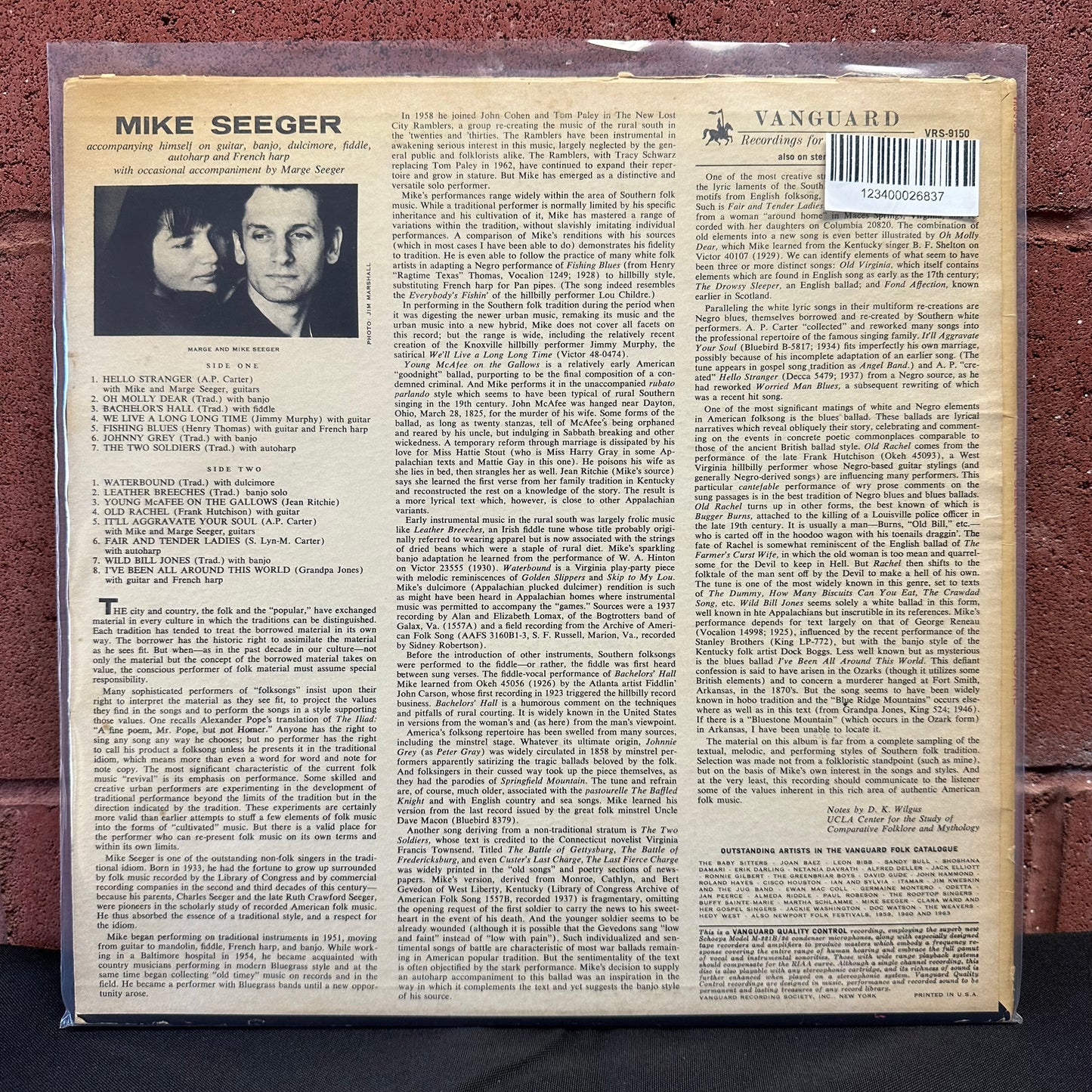 Used Vinyl:  Mike Seeger ”Mike Seeger” LP