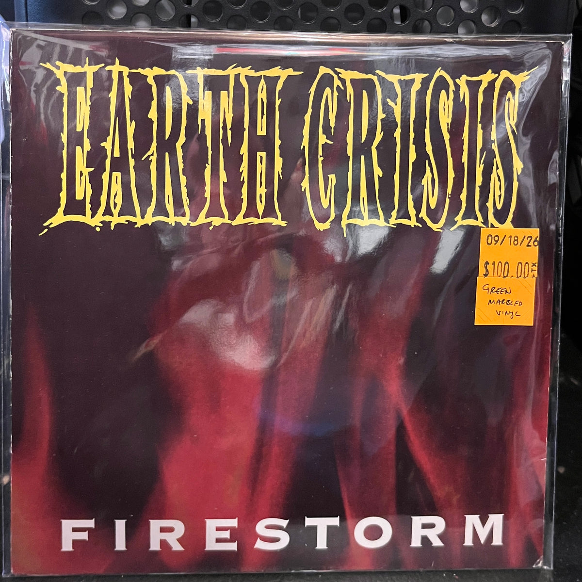 Used Vinyl: Earth Crisis "Firestorm" 7" (Green Marbled vinyl)