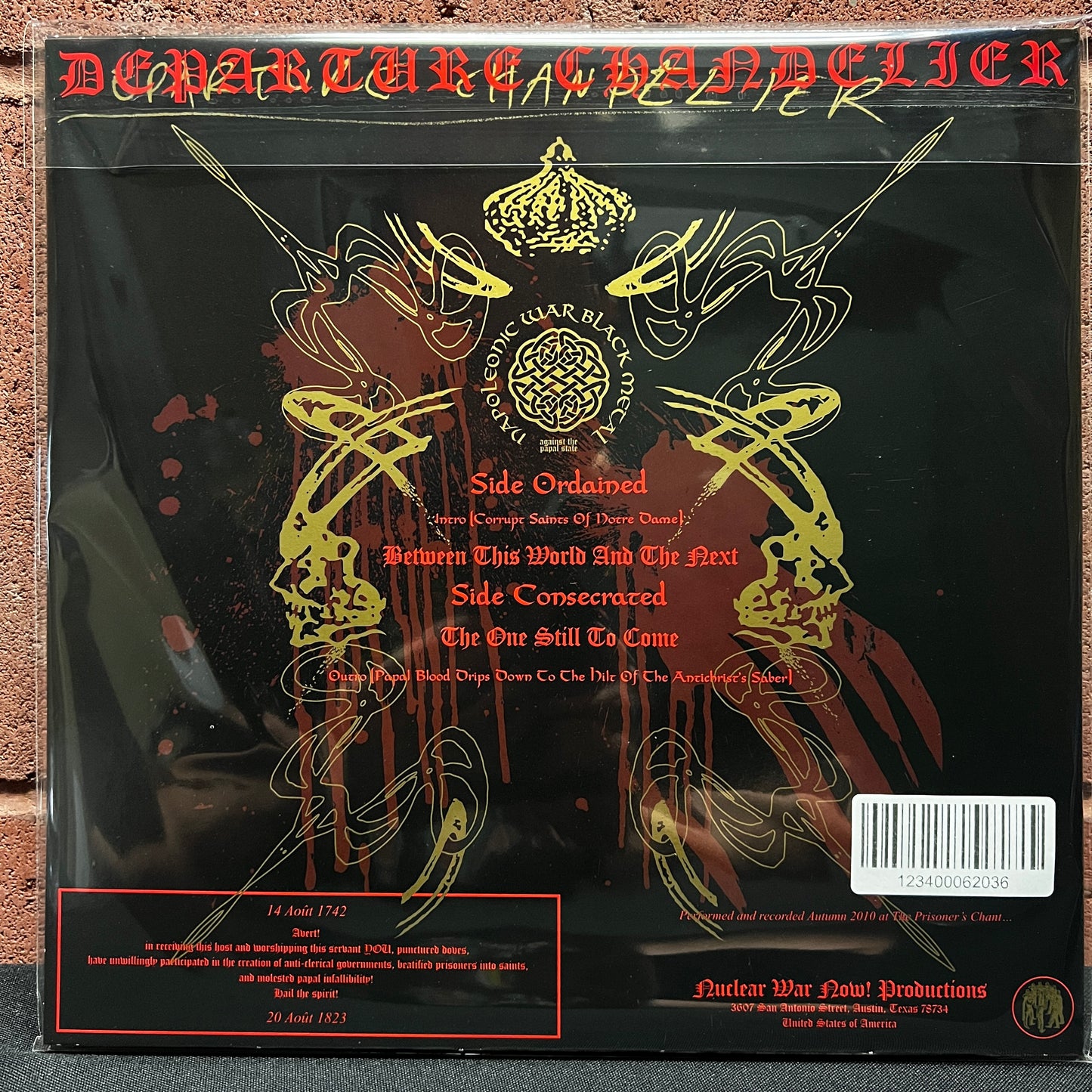 Used Vinyl: Departure Chandelier "Dripping Papal Blood" 10" (Jade vinyl)