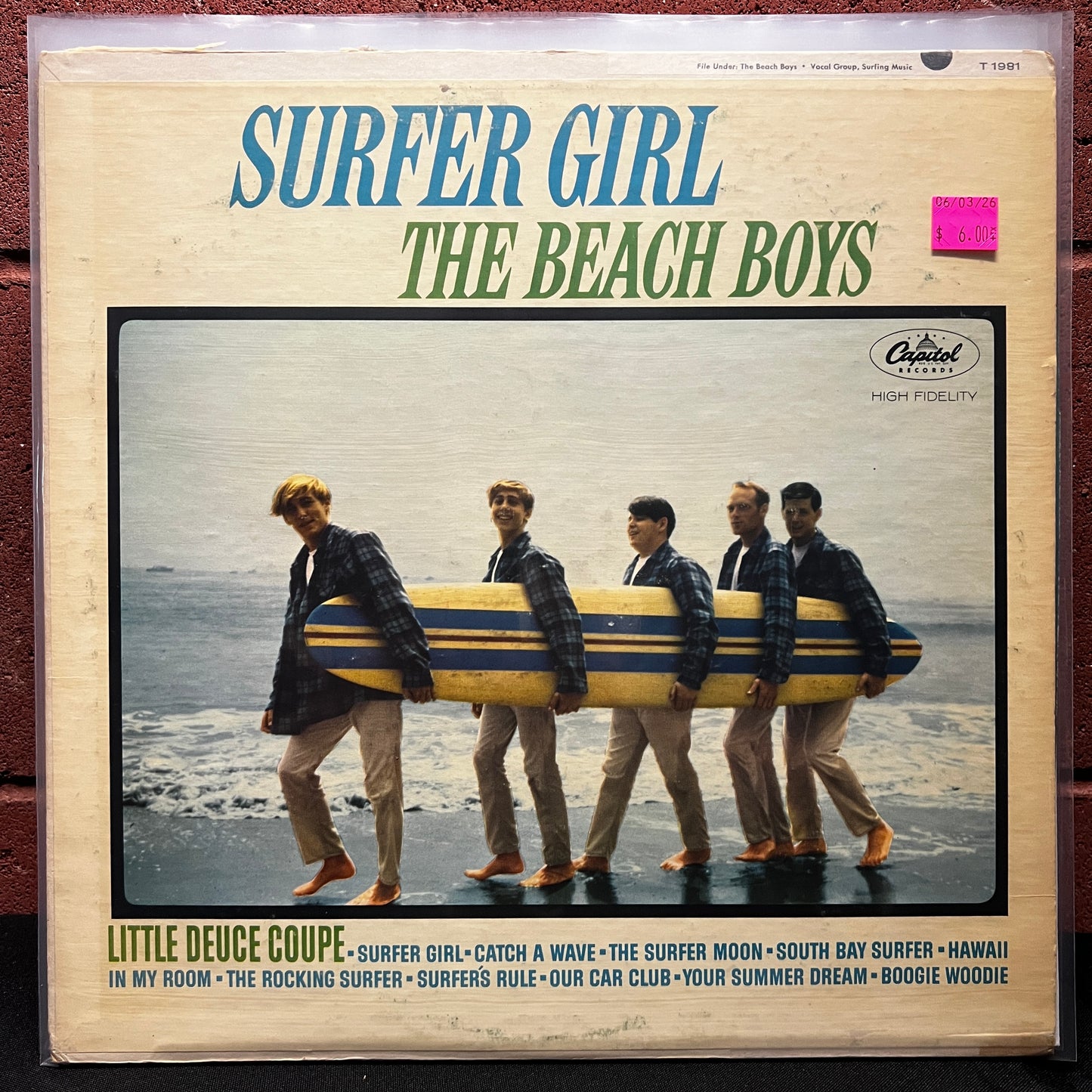 Used Vinyl: Beach Boys "Surfer Girl" LP (1963 mono pressing)