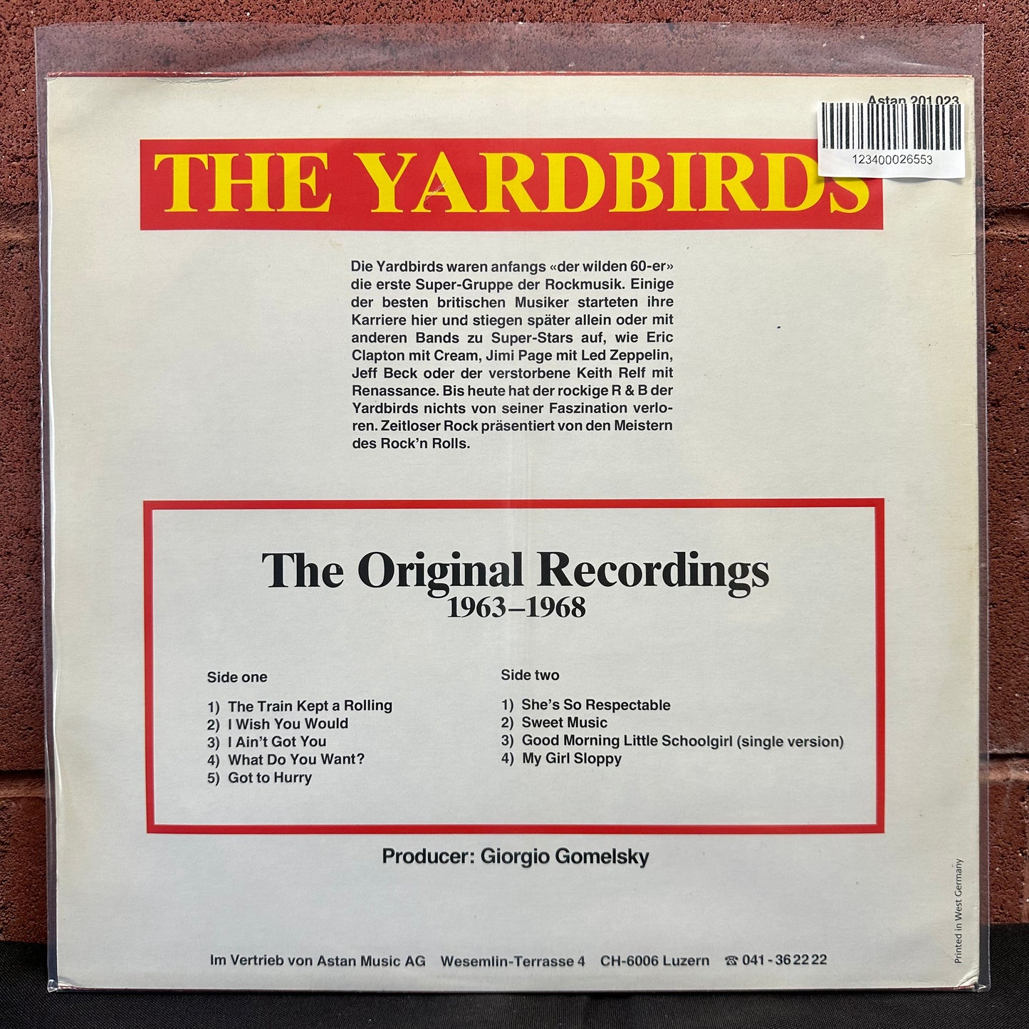 Used Vinyl:  The Yardbirds ”The Original Recordings 1963-1968” LP