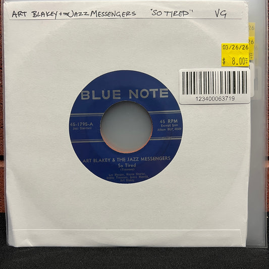 Used Vinyl: Art Blakey and the Jazz Messengers "So Tired / Yama" 7"
