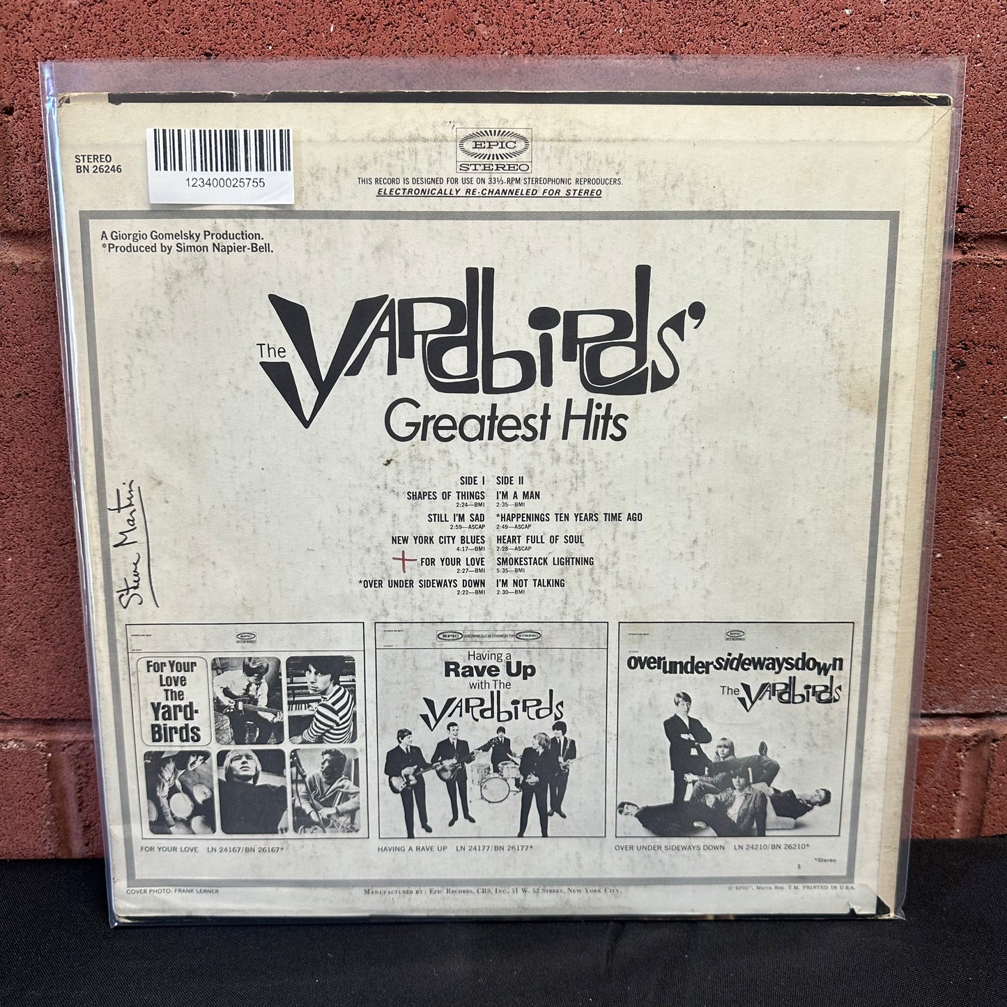 Used Vinyl:  The Yardbirds ”The Yardbirds' Greatest Hits” LP