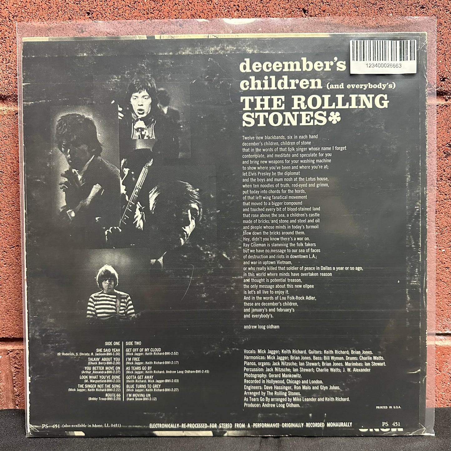 Used Vinyl:  The Rolling Stones ”December's Children (And Everybody's)” LP