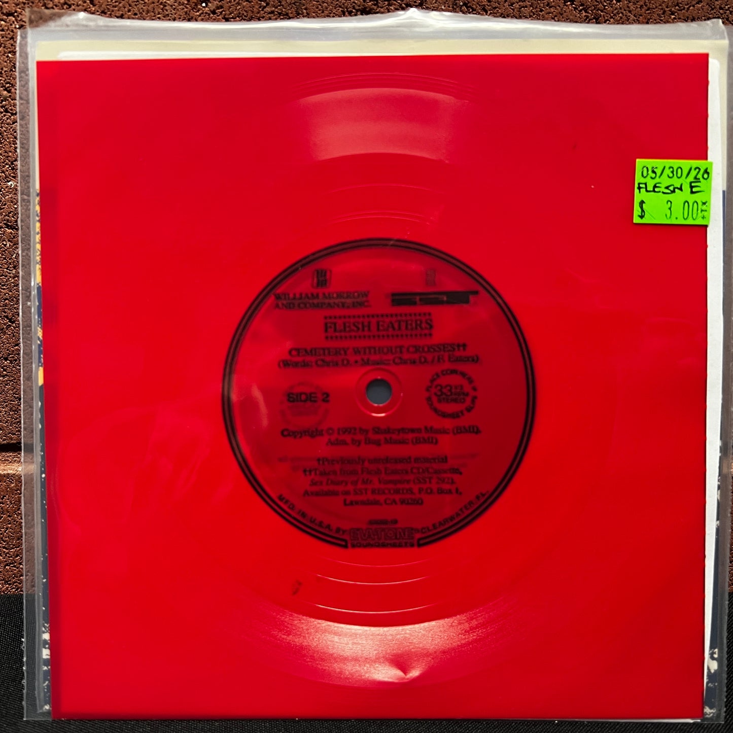 Used Vinyl: The Flesh Eaters "Woman Hell (女地獄)" 7" (1993 Flexi)
