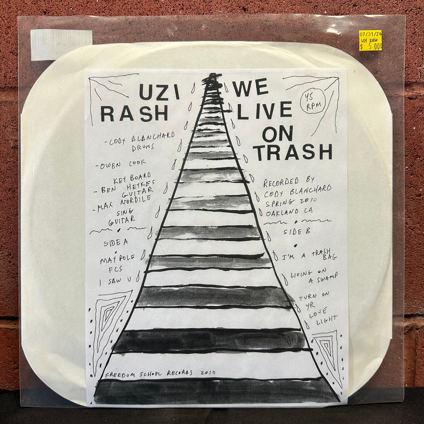 Used Vinyl:  Uzi Rash ”We Live On Trash” 12"