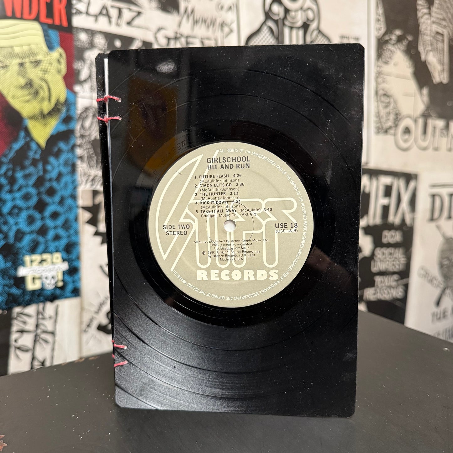 Guns N' Roses + Girlschool Recycled Vinyl Journal