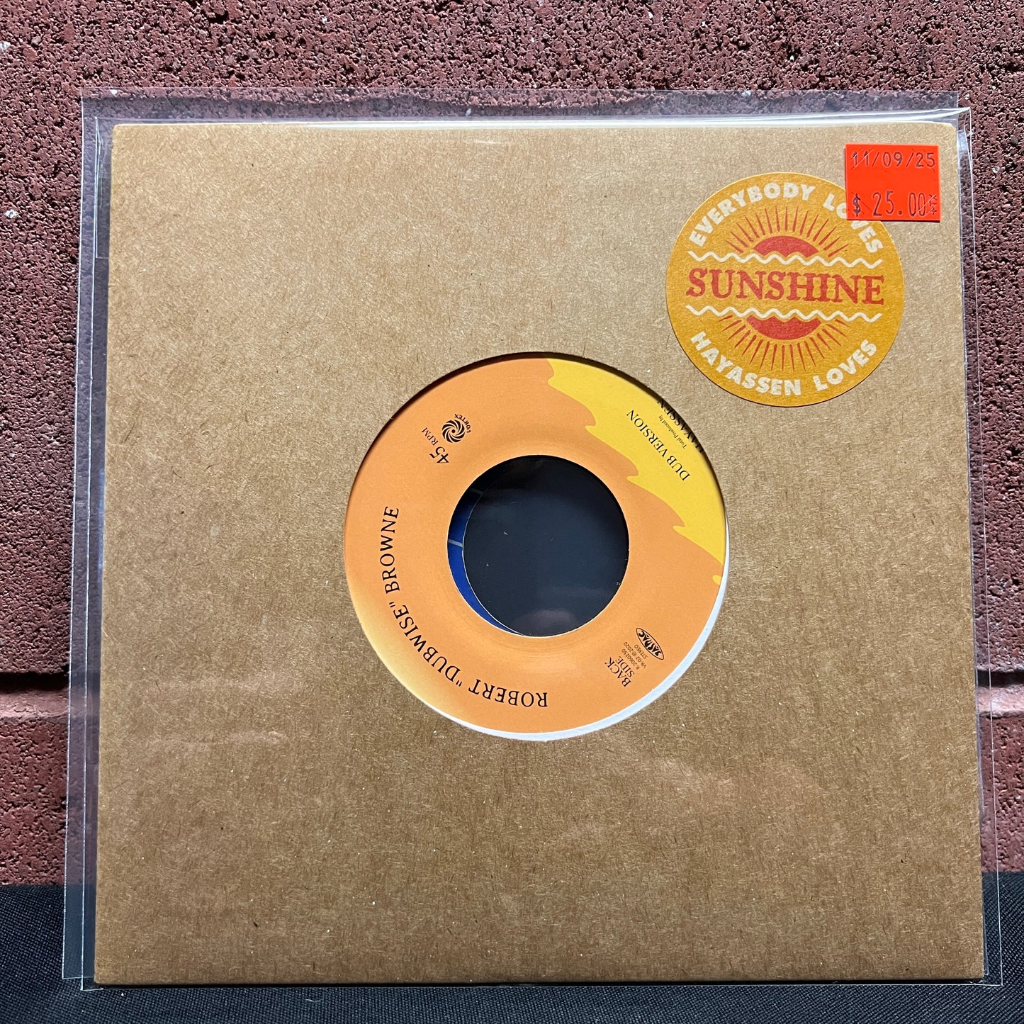 Used Vinyl: Robert "Dubwise" Browne "Everybody Loves Sunshine" 7"