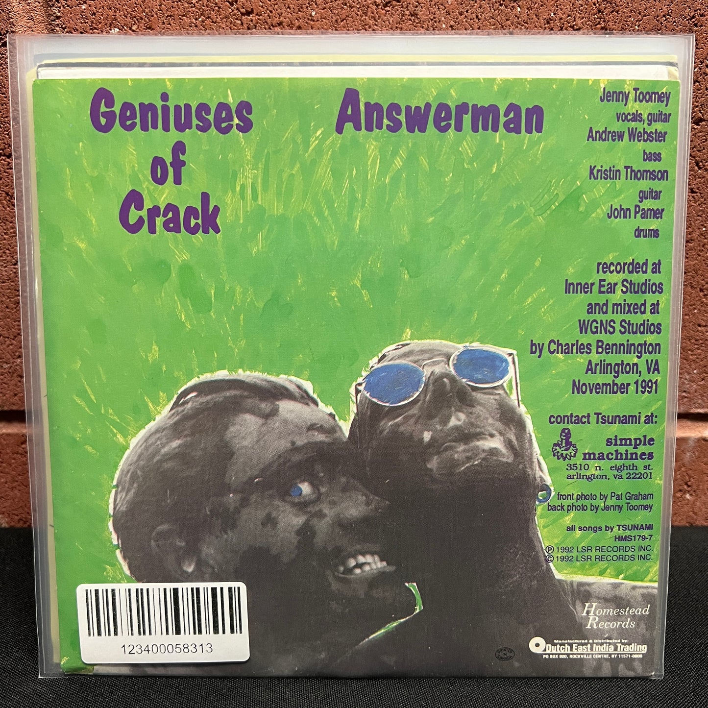 Used Vinyl: Tsunami "Geniuses of Crack" 7" (Blue vinyl)