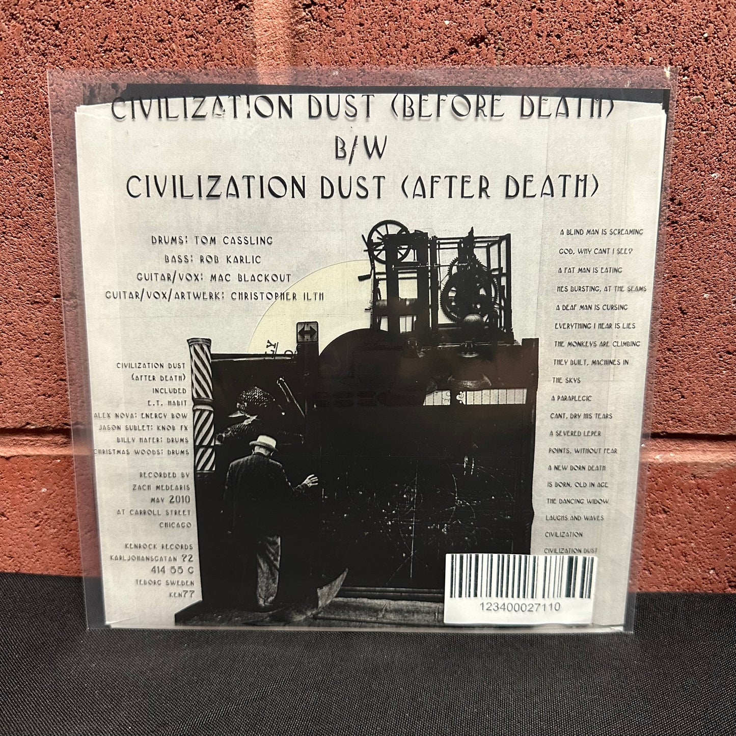 Used Vinyl:  The Daily Void ”Civilization Dust (Before Death) B/W Civilization Dust (After Death)” 7"