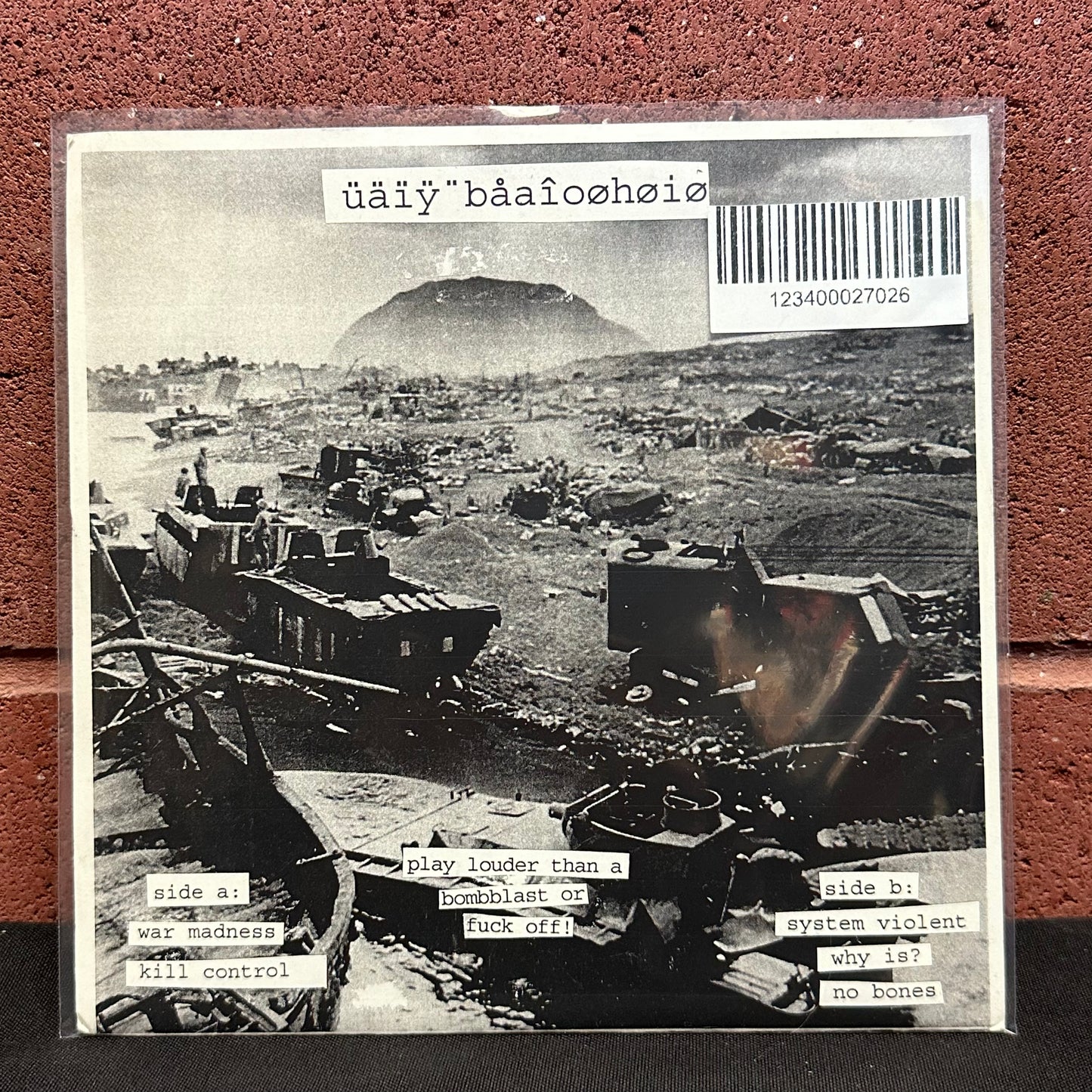 Used Vinyl:  Uaiy Baaioohoio ”War Madness EP” 7"