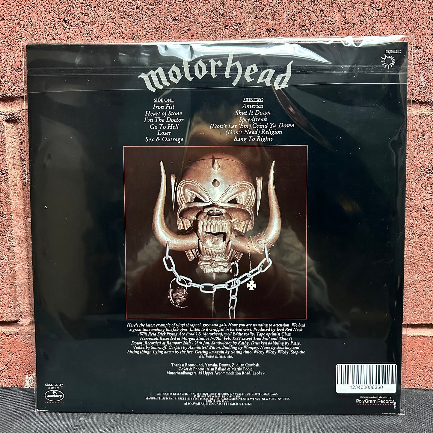 Used Vinyl:  Motörhead ”Iron Fist” LP