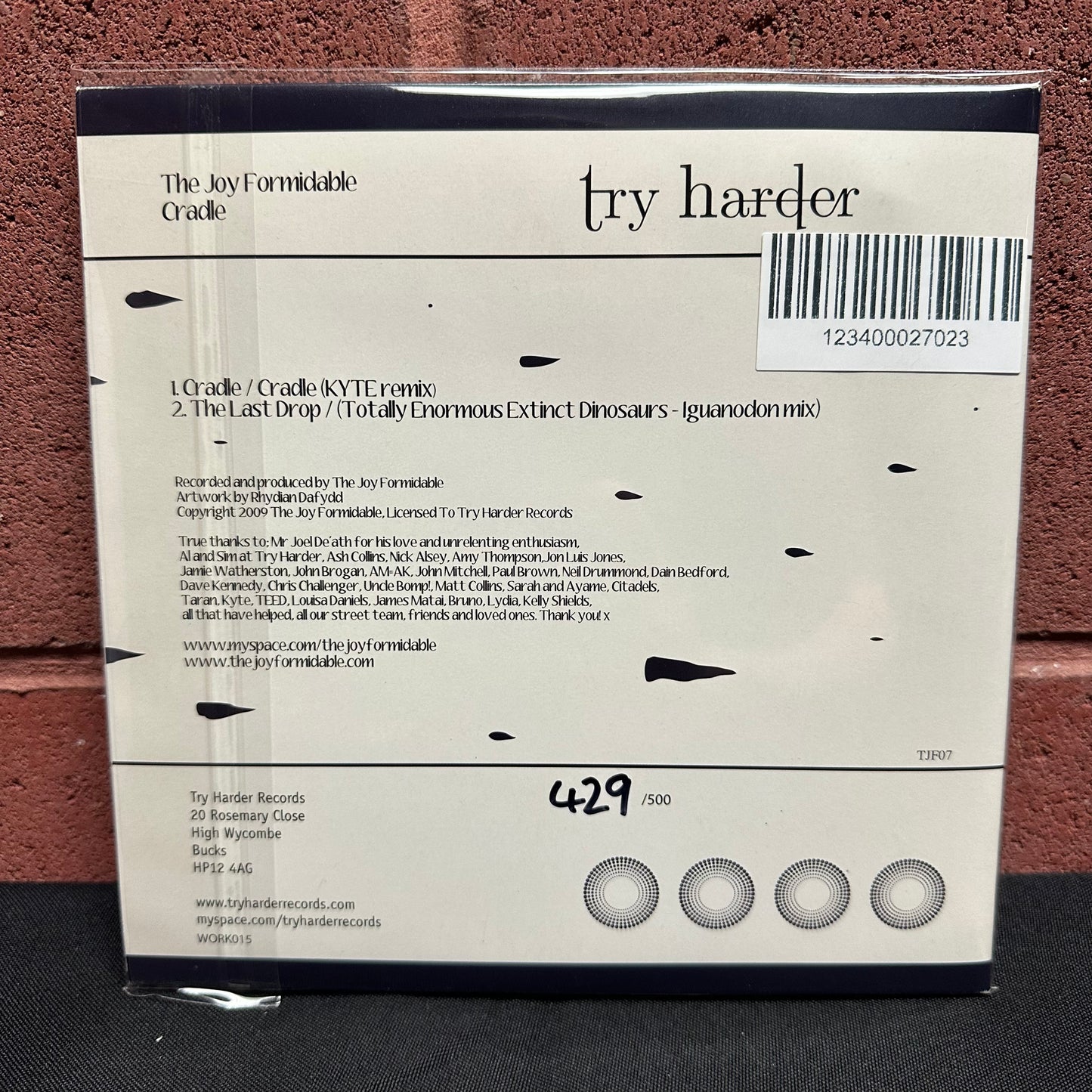 Used Vinyl:  The Joy Formidable ”Cradle” 2x7"