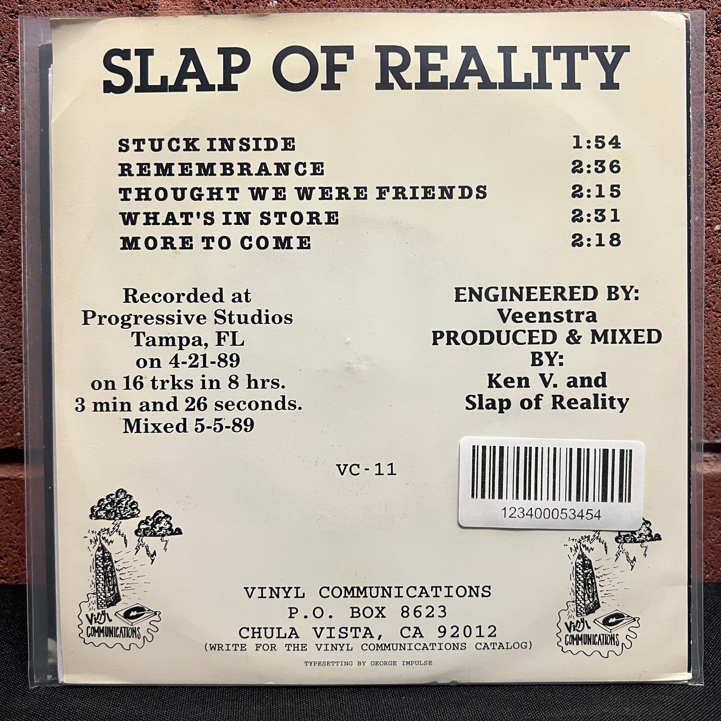 Used Vinyl: Slap of Reality "Stuck Inside" 7" (Green Vinyl)