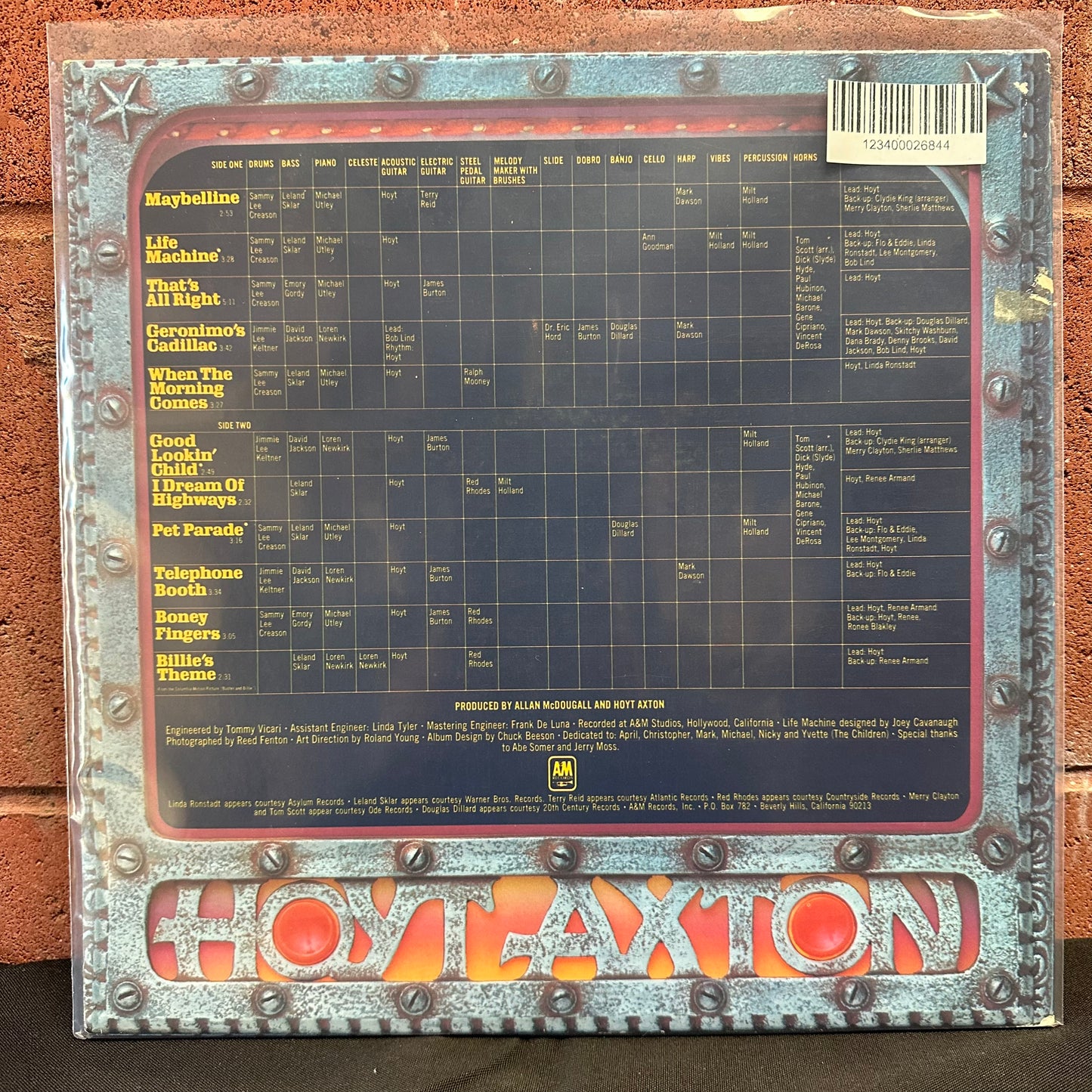 Used Vinyl:  Hoyt Axton ”Life Machine” LP