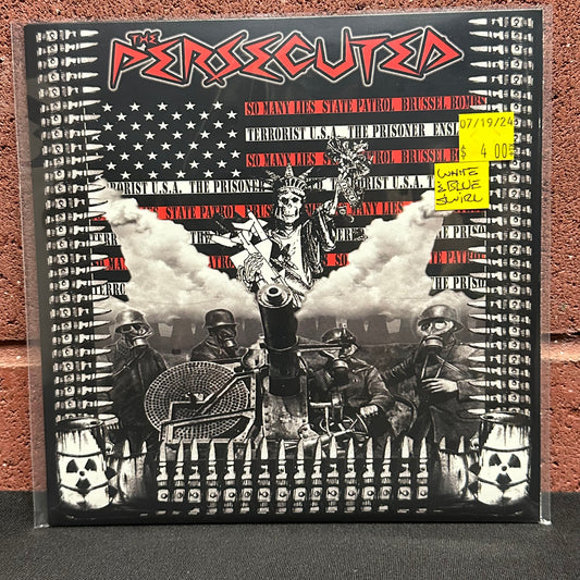 Used Vinyl:  The Persecuted ”S/T” 7" (Blue and white marbled vinyl)