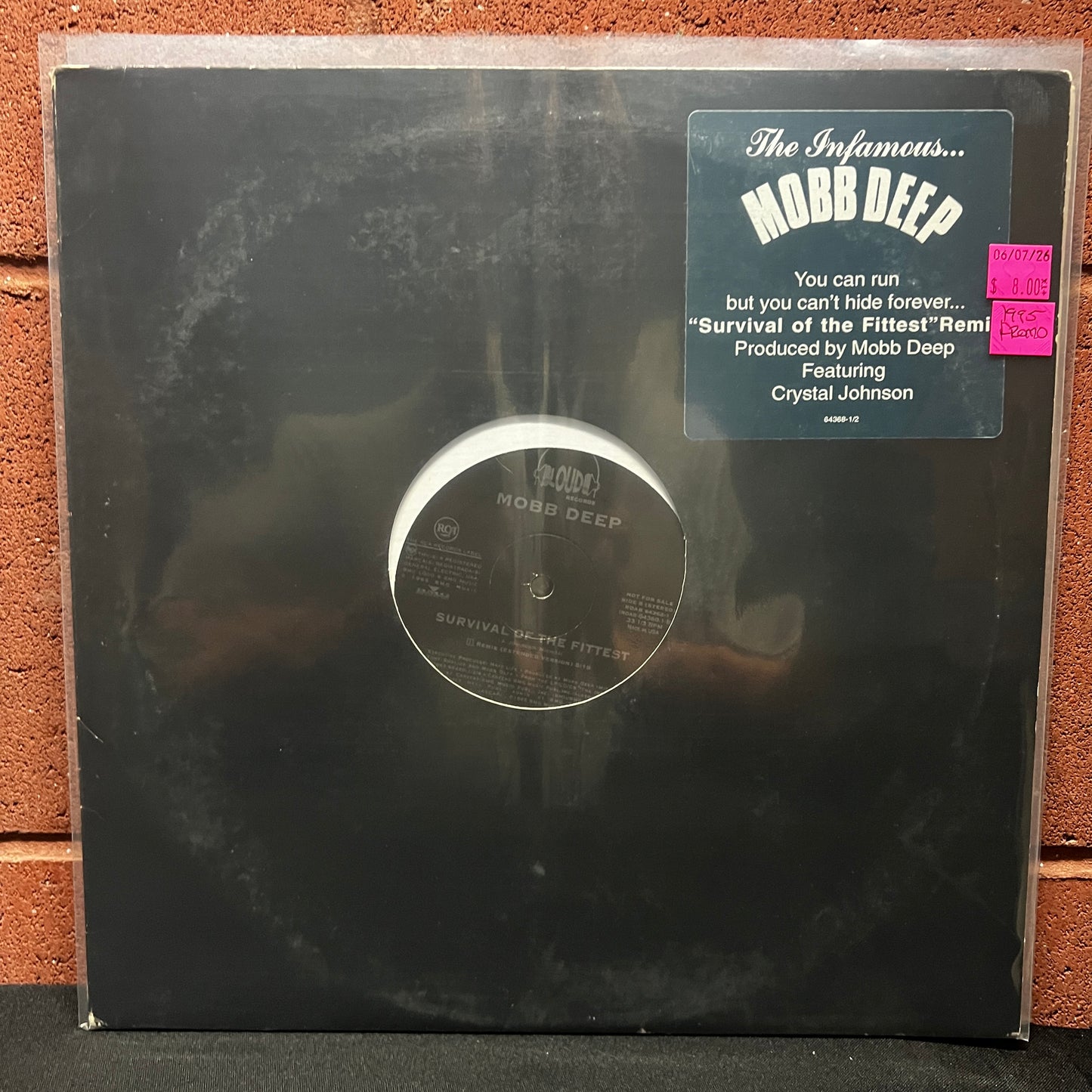Used Vinyl: Mobb Deep "Survival Of The Fittest (Remix)" 12" (1995 Promo Press)