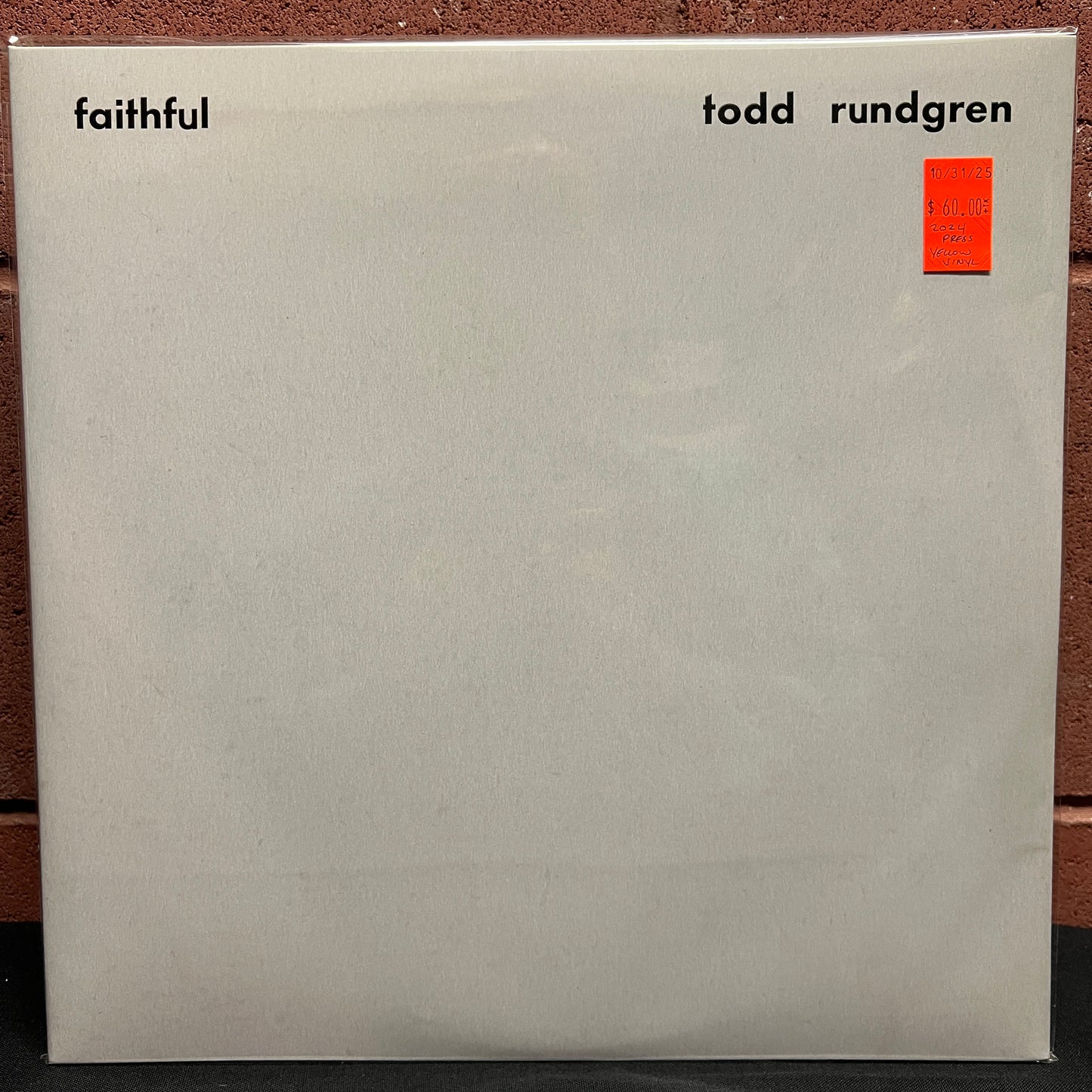 Used Vinyl: Todd Rundgren "Faithful" 2xLP (2024 Reissue, Yellow vinyl)