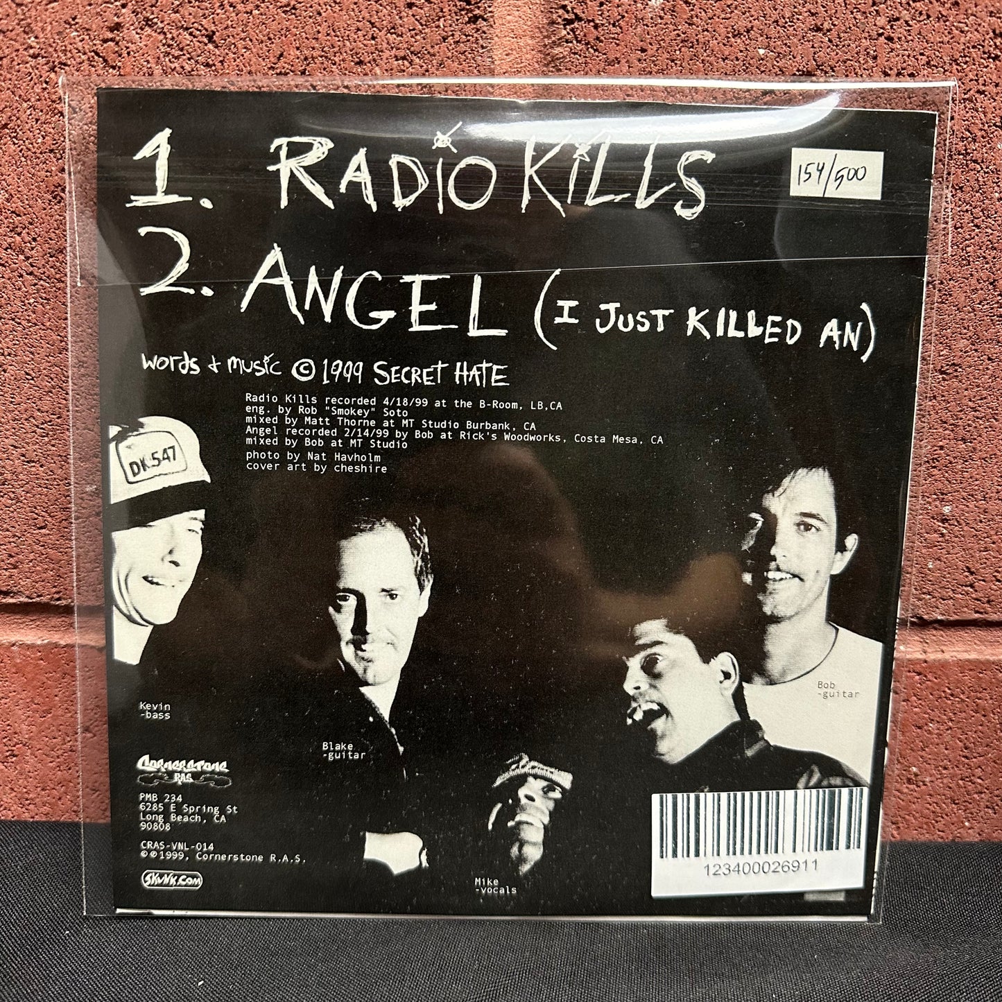 Used Vinyl:  Secret Hate ”Radio Kills” 7"