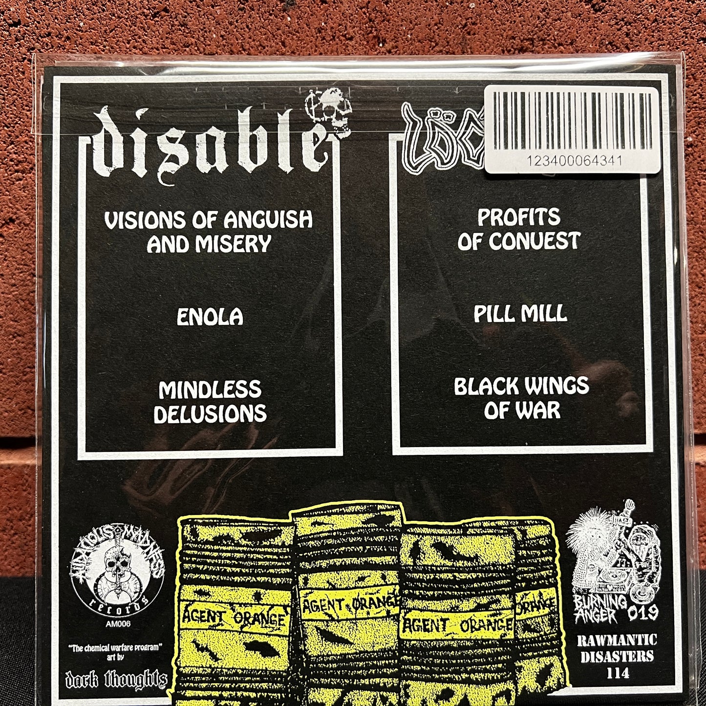 Used Vinyl: Disable / Lockheed "Split" 7" (White Vinyl)