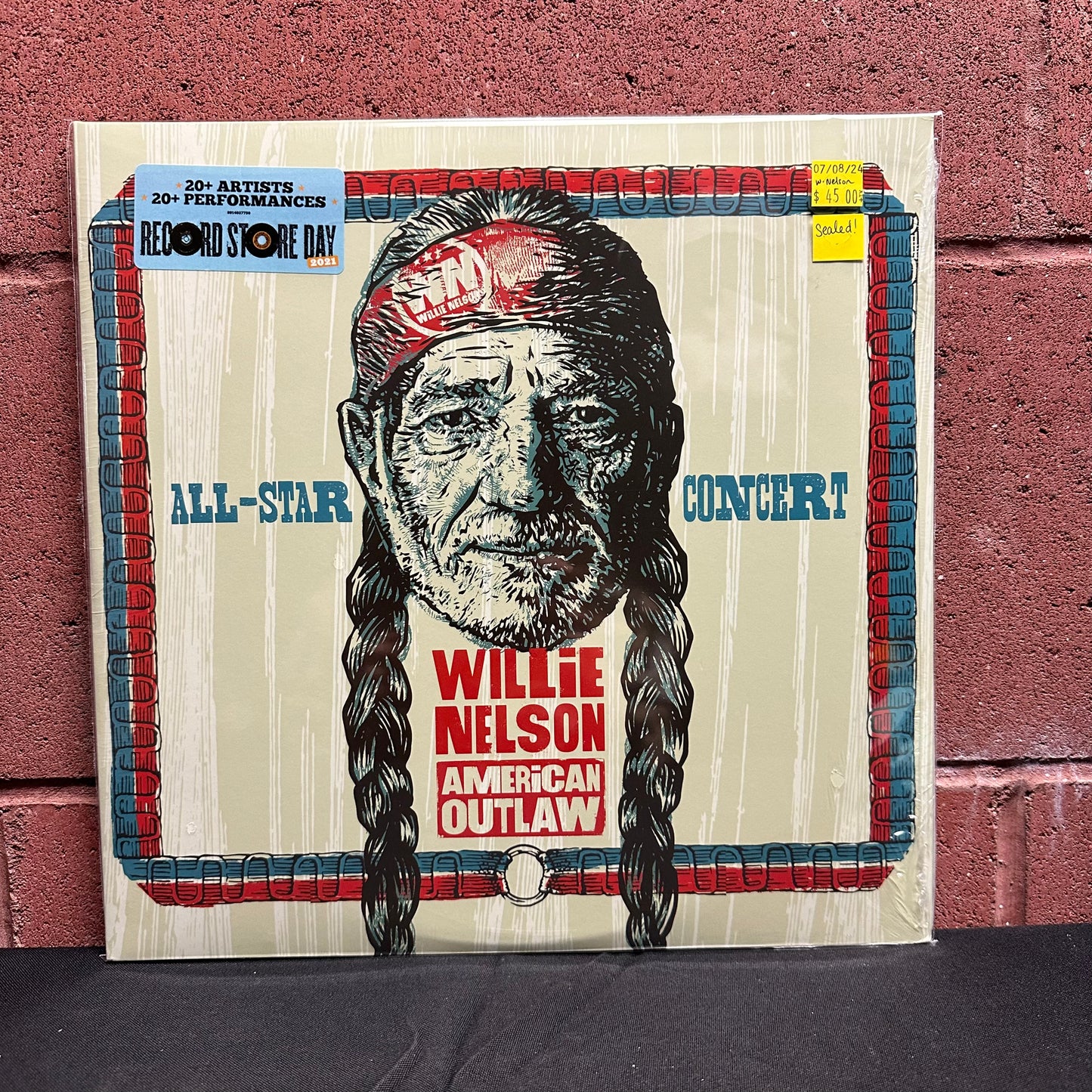 Used Vinyl:  Various ”Willie Nelson: American Outlaw (All Star Concert Celebration) ” 2xLP