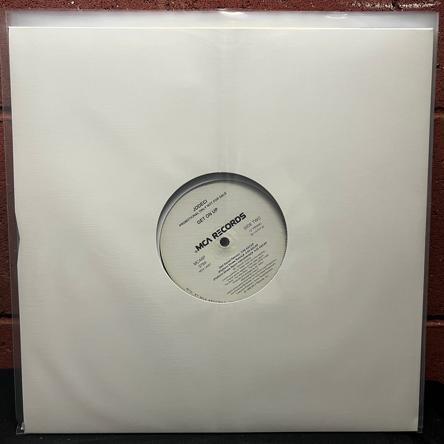Used Vinyl: Jodeci "Get On Up" 12" (1995 Promo Press)