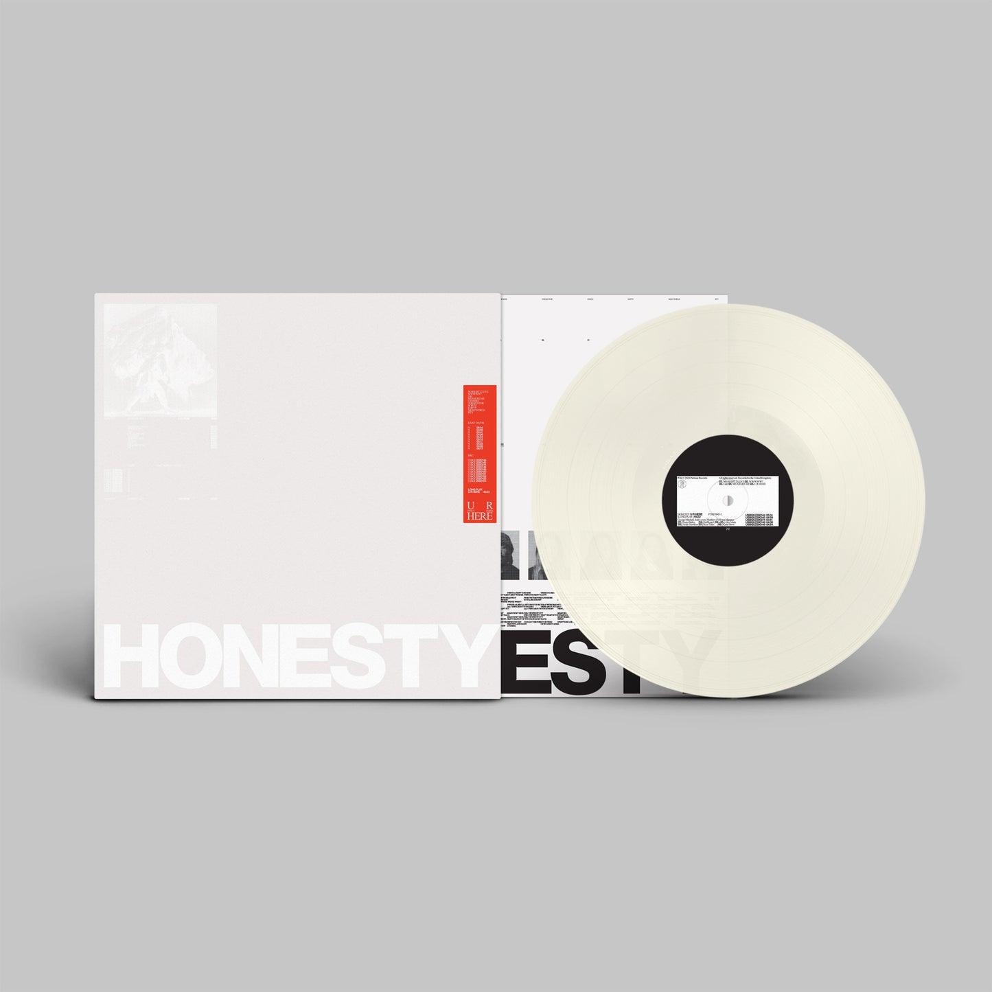 PRE-ORDER: HONESTY "U R HERE" LP (clear vinyl)