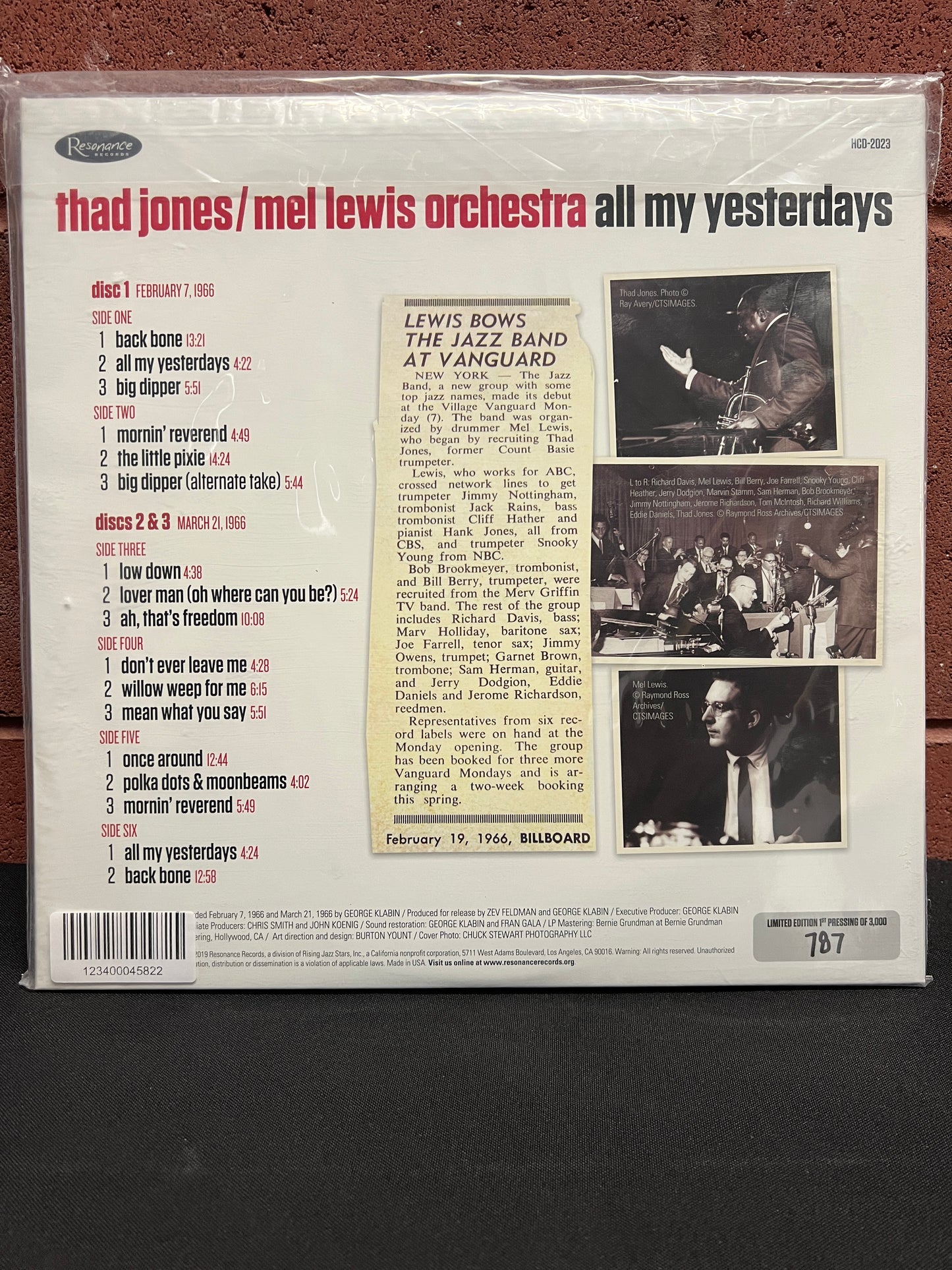 Used Vinyl: Thad Jones & Mel Lewis Orchestra "All My Yesterdays" 3xLP
