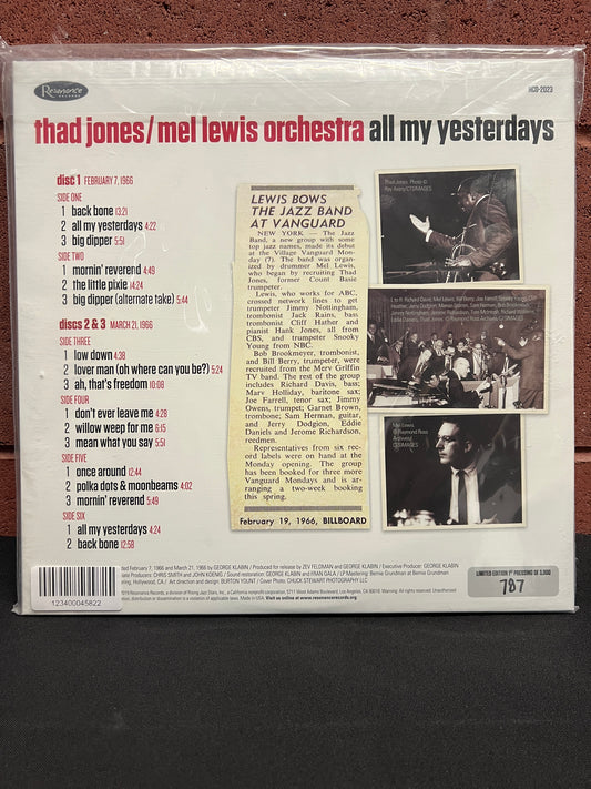 Used Vinyl: Thad Jones & Mel Lewis Orchestra "All My Yesterdays" 3xLP